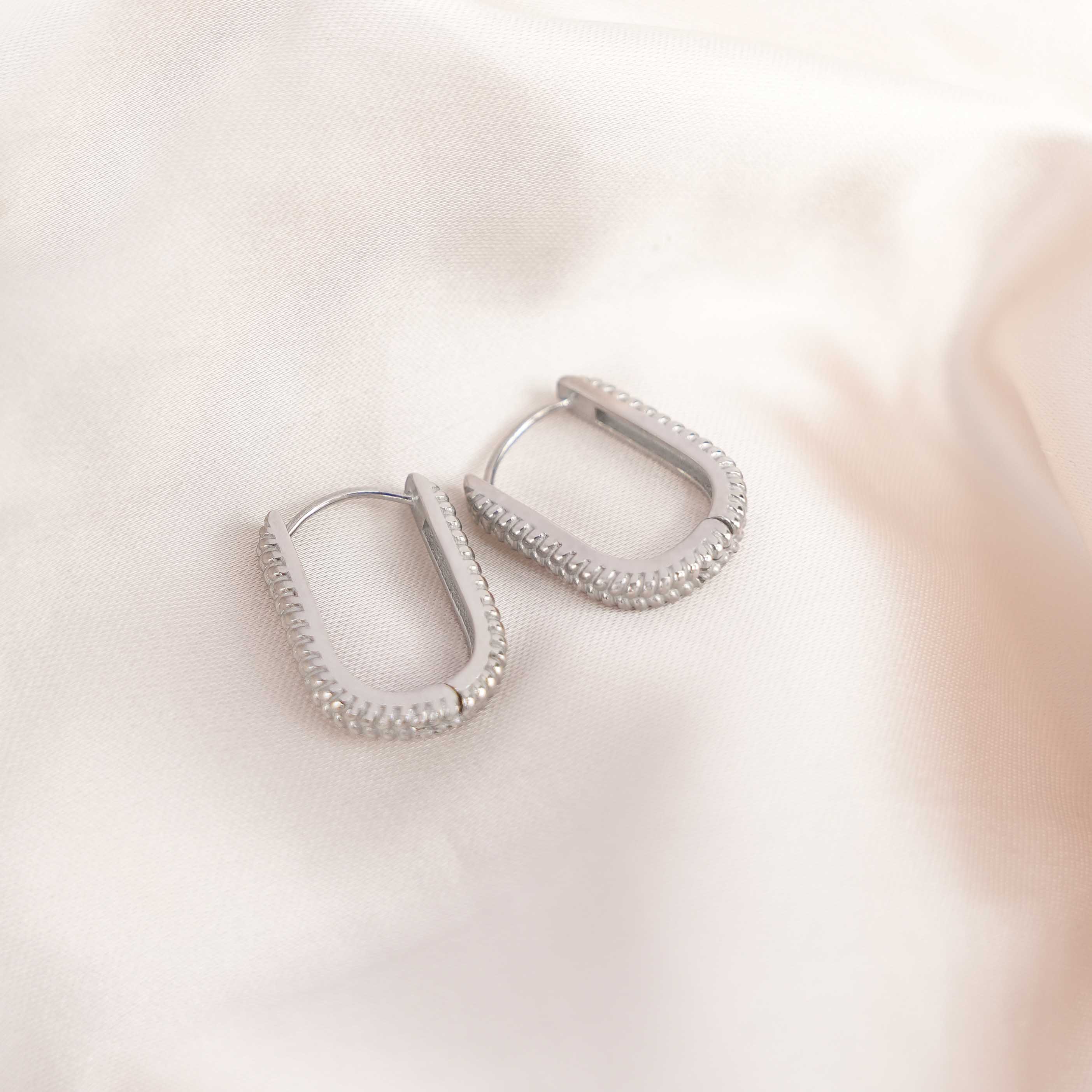 Alix - Silver Hoop Earrings