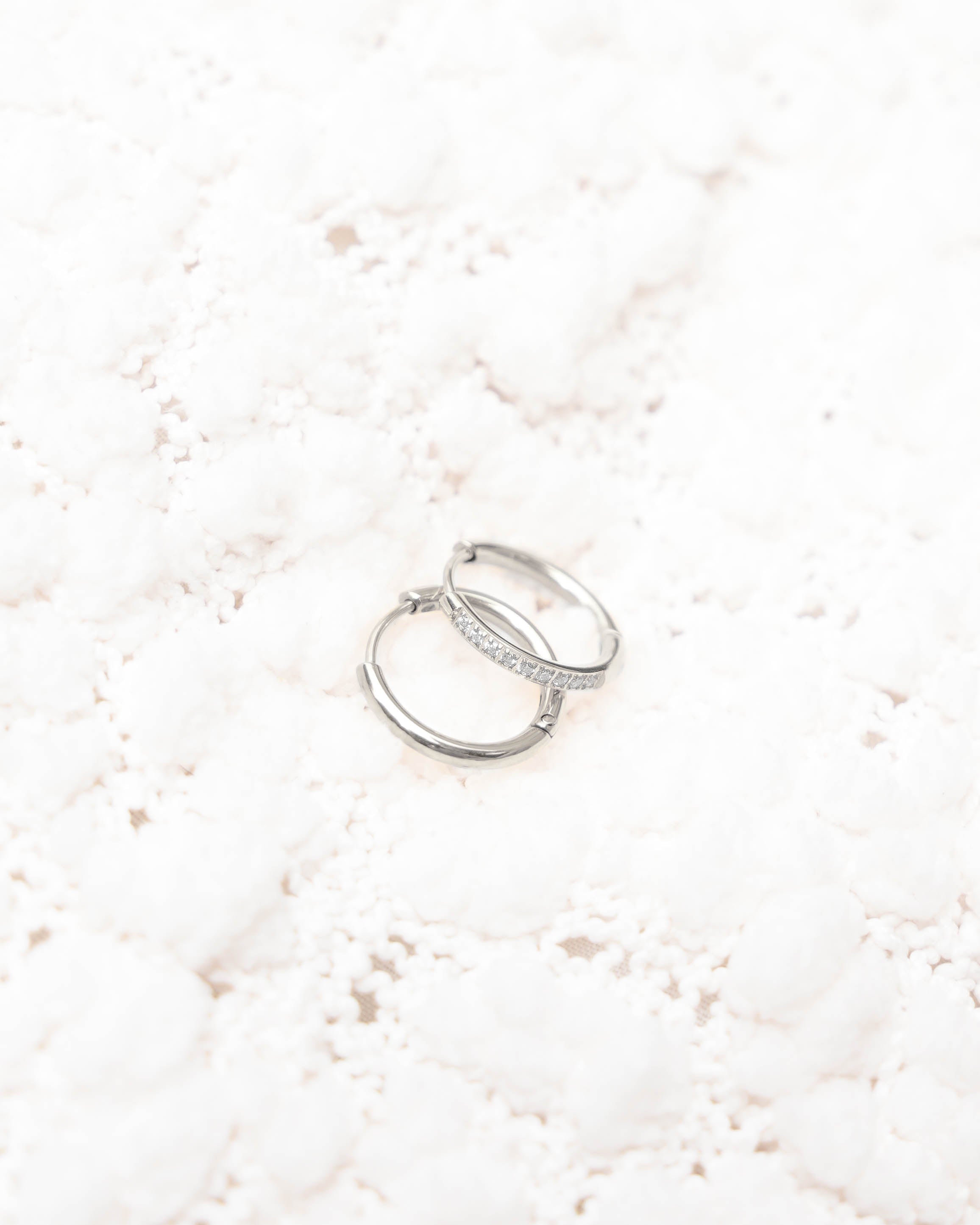 Kim - Silver Cubic Zirconia Hoops