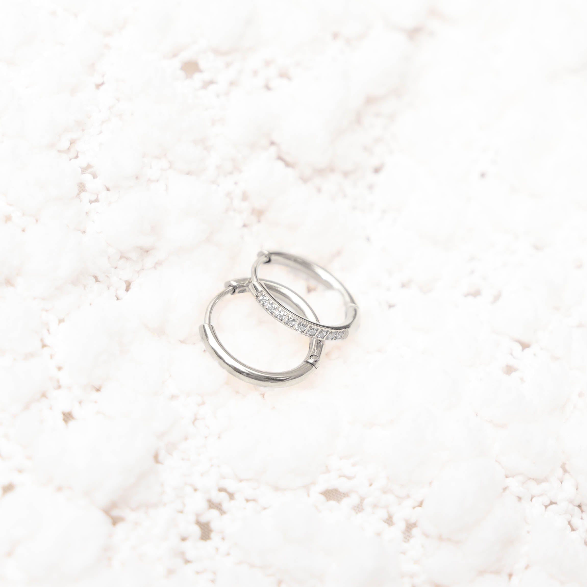 Kim - Silver Cubic Zirconia Hoops