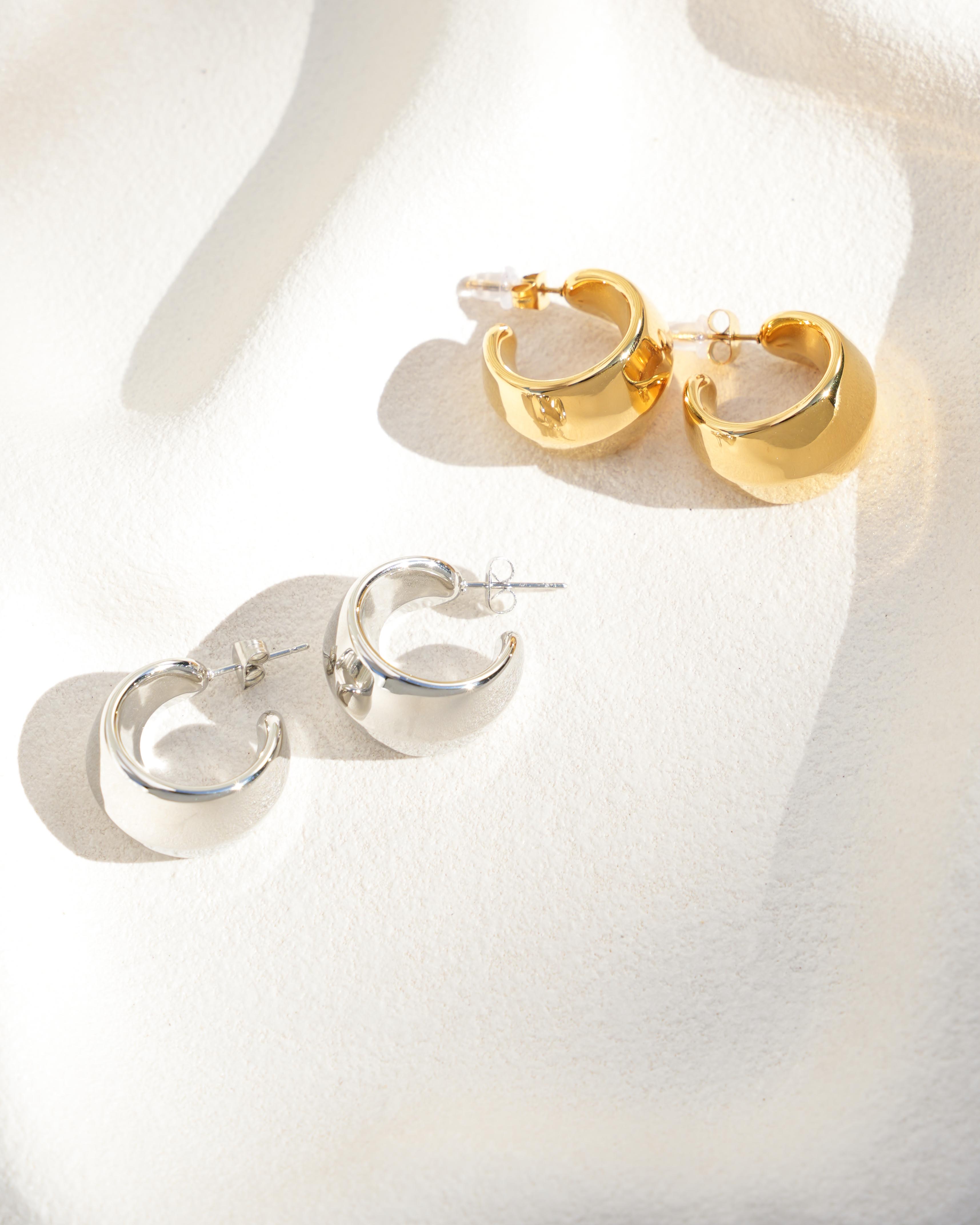 Abby - Silver Hoop Earrings