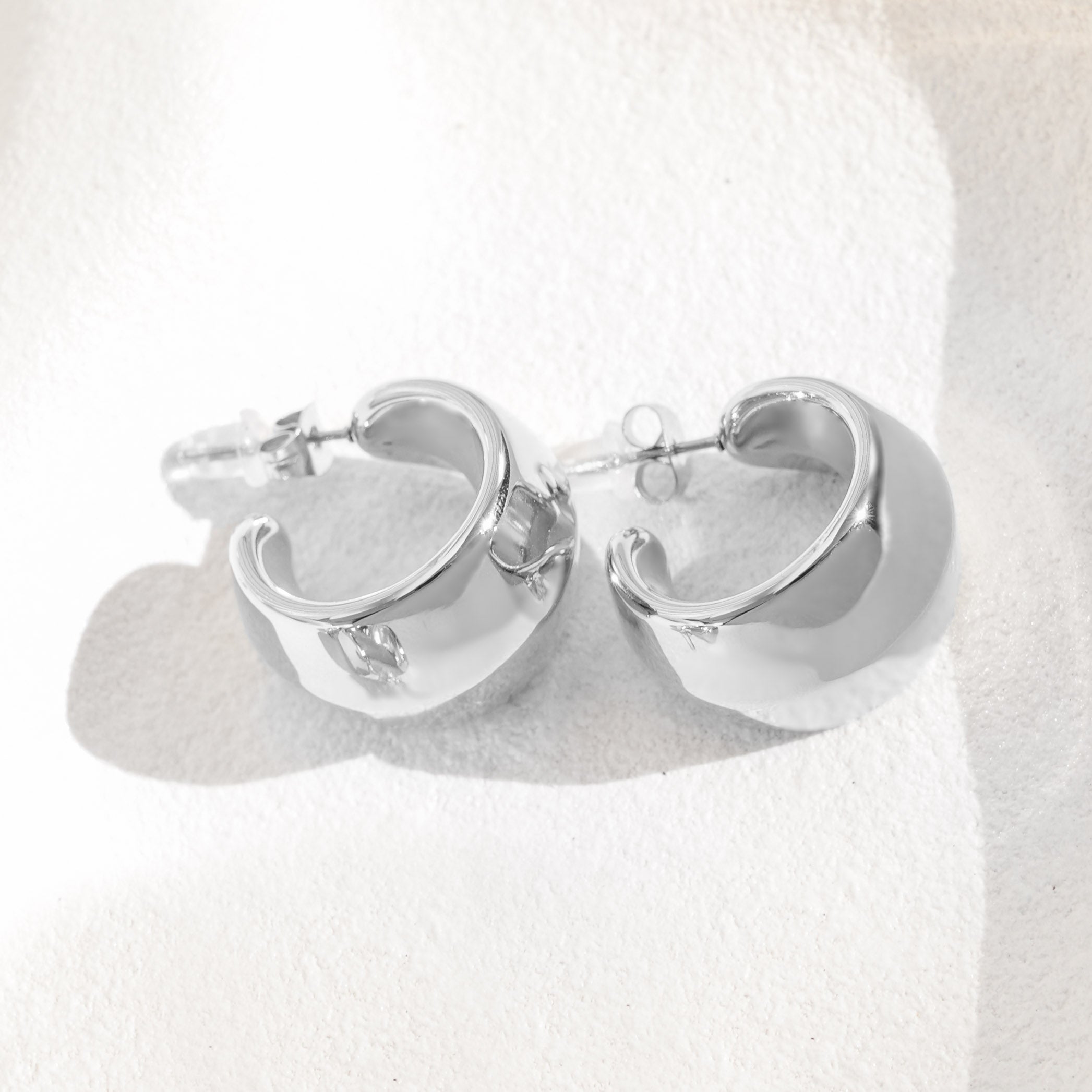 Abby - Silver Hoop Earrings