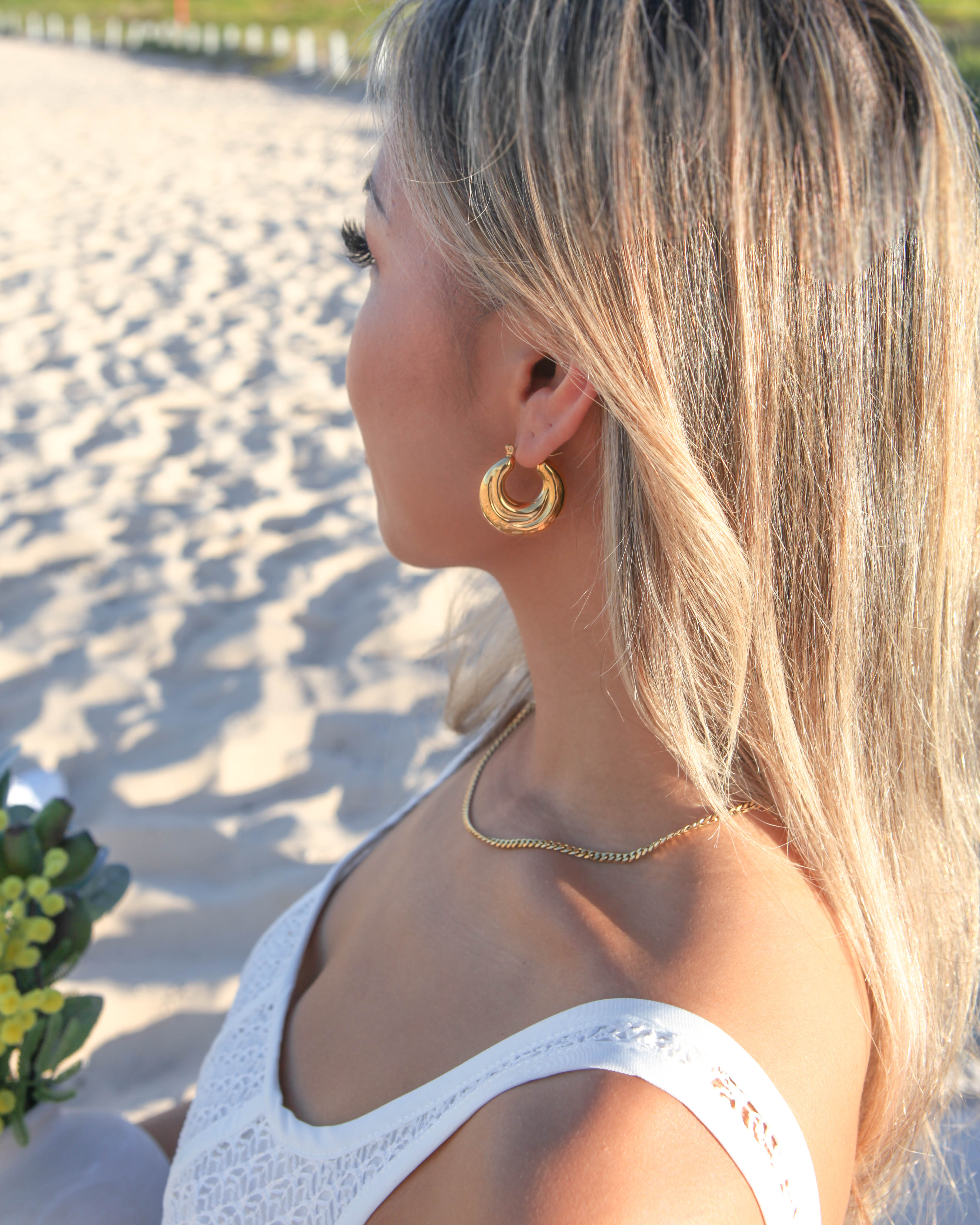 Delilah - 18k Gold Chunky Hoops