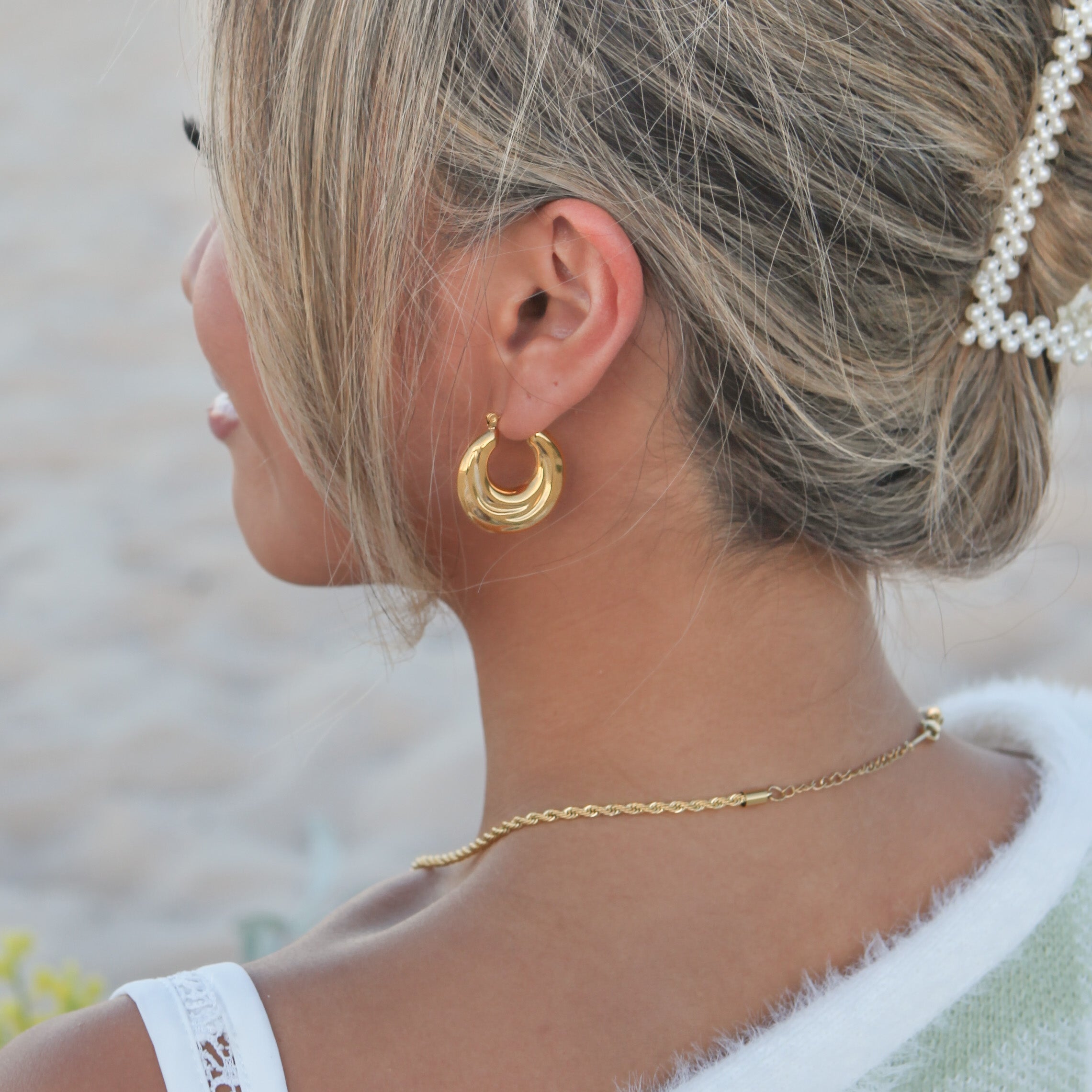 Delilah - 18k Gold Chunky Hoops