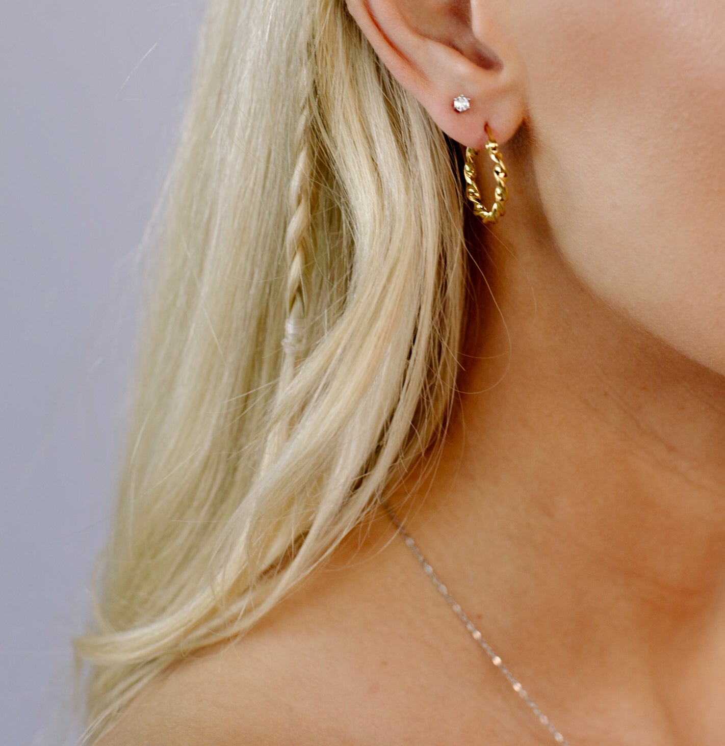 Faith - 20mm Twisted Hoops - 18k Gold