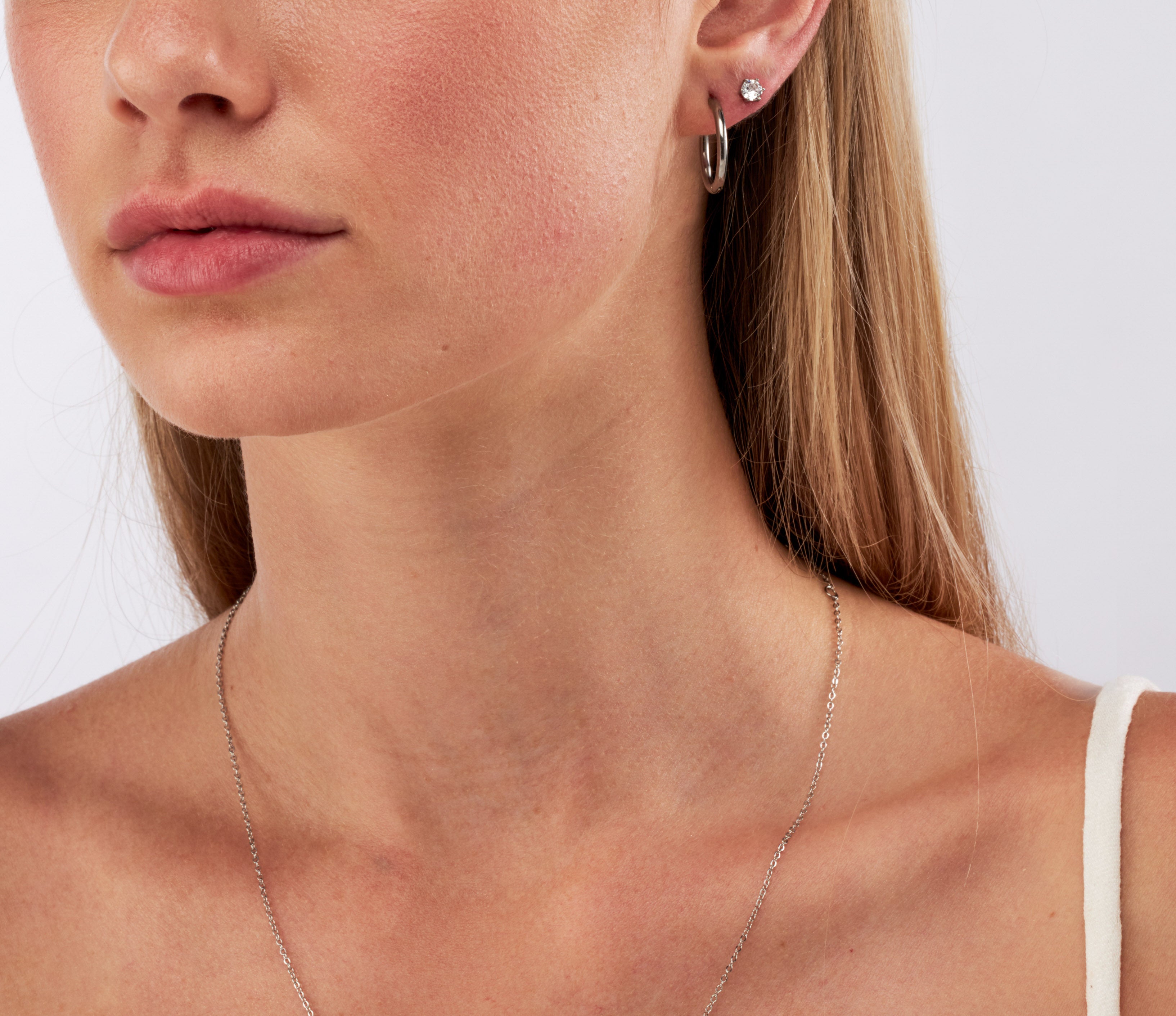 Claire Studs Zirconia - 18k Gold/Silver Earrings - Ocean Wave Jewelry