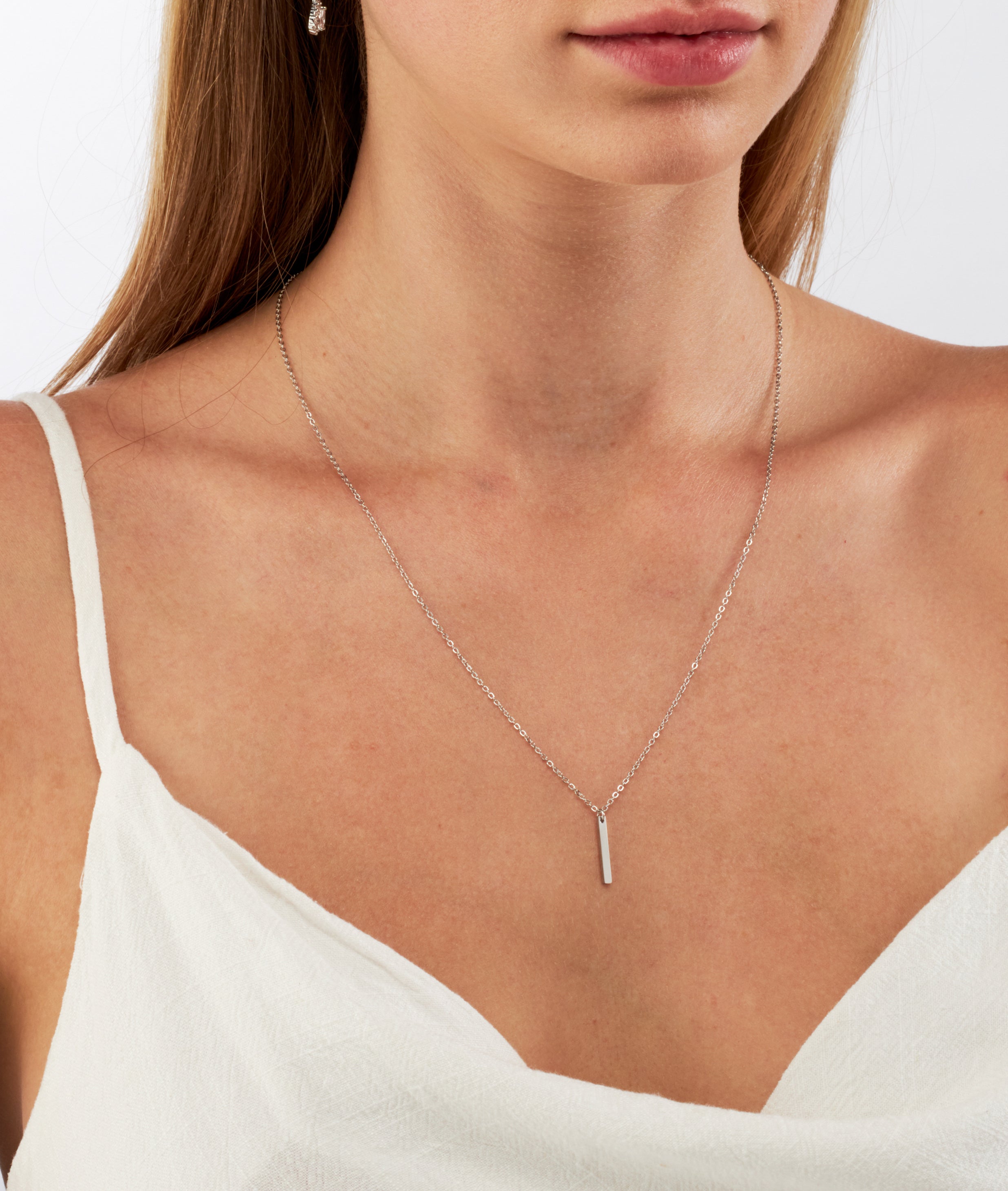 Peri - Silver Drop Necklace
