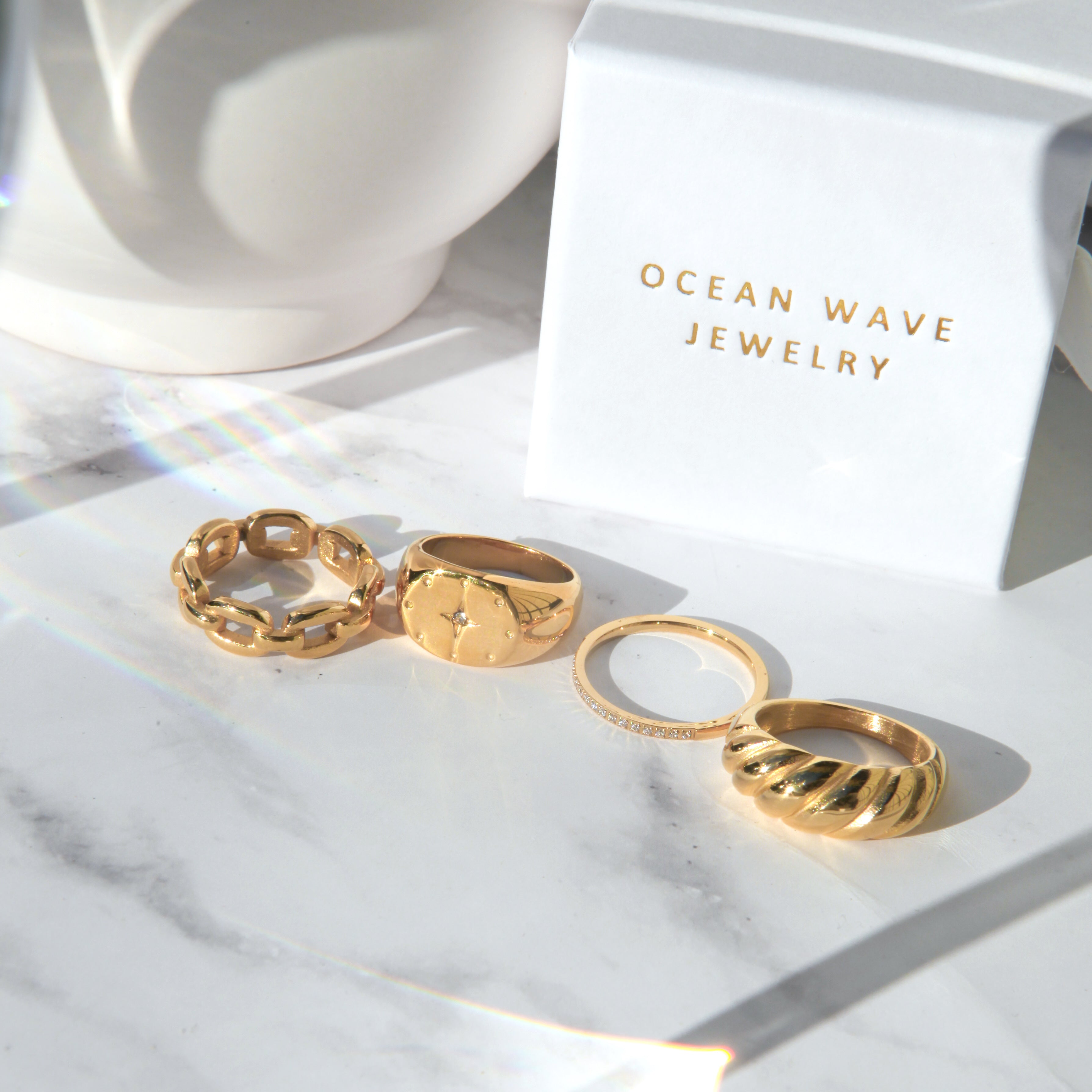 Catalina - 18k Gold Cubic Zirconia Ring