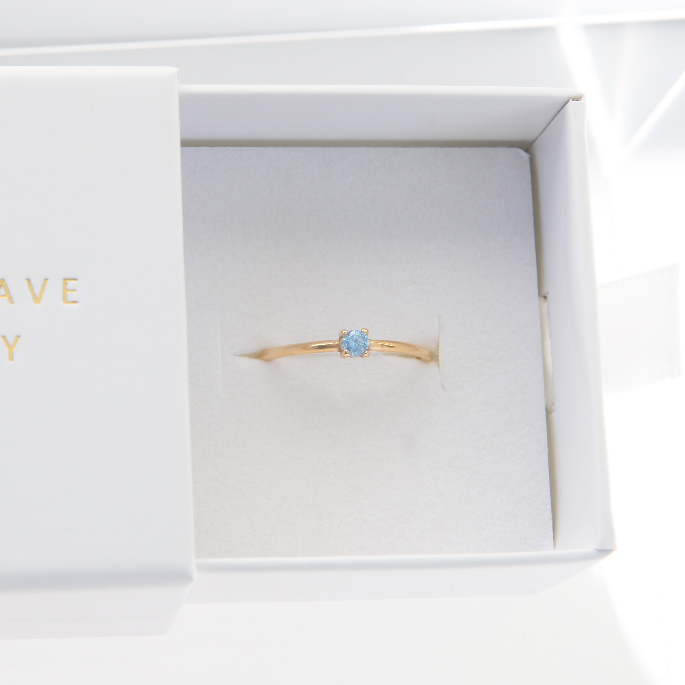 Daytona - Light Blue 18k Gold Ring