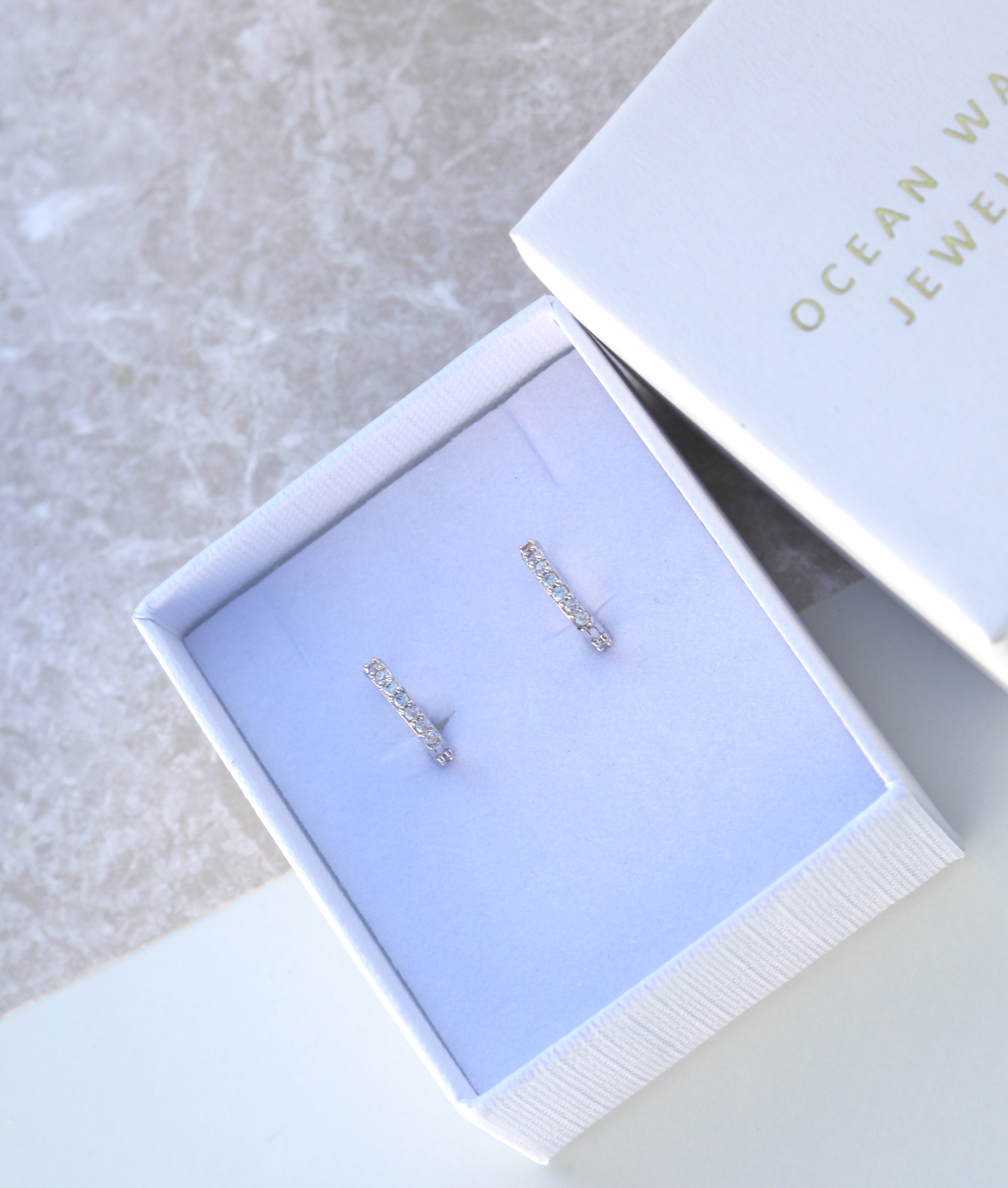 18k Gold Cubic Zirconia Huggers