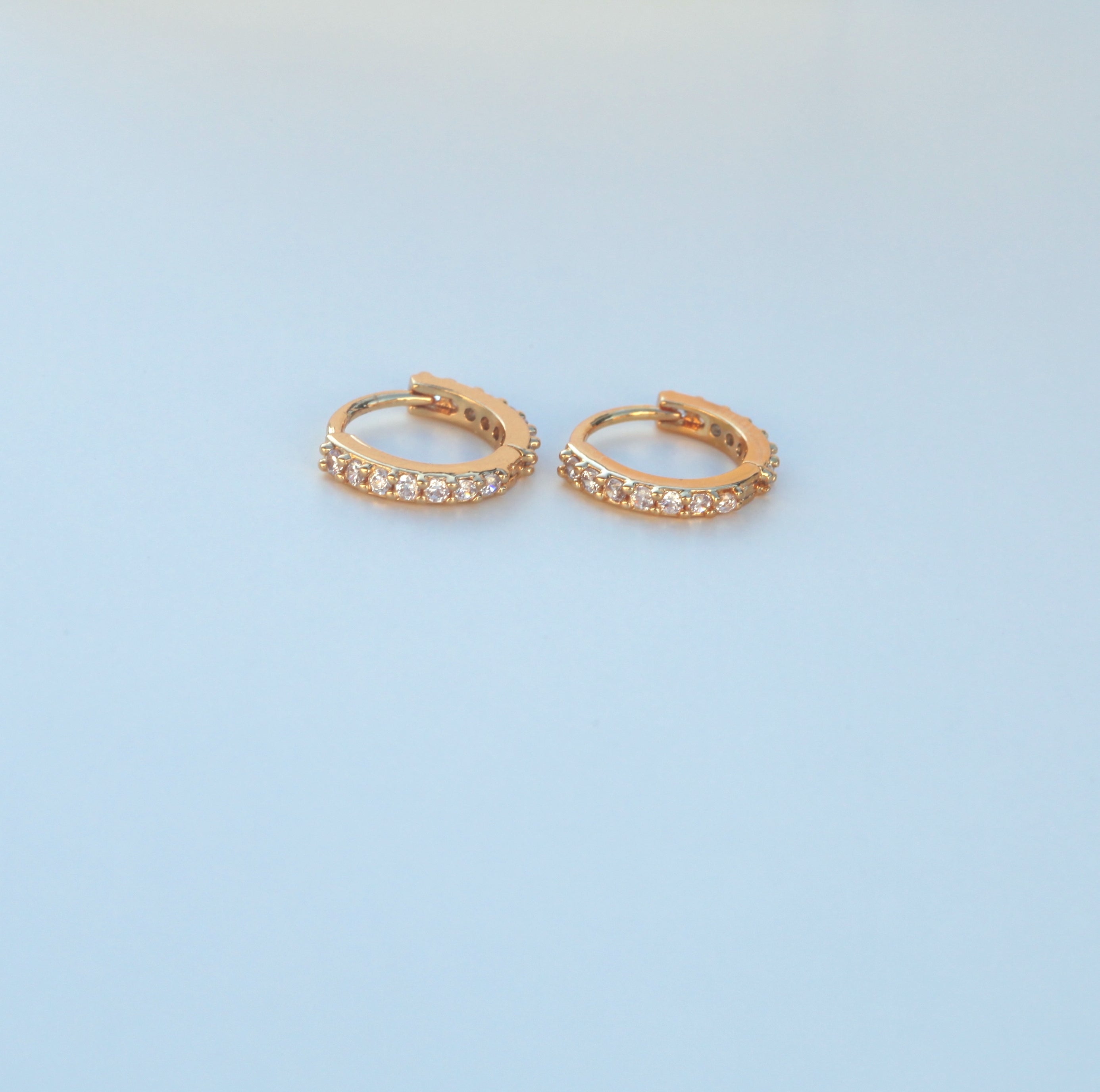 18k Gold Cubic Zirconia Huggers