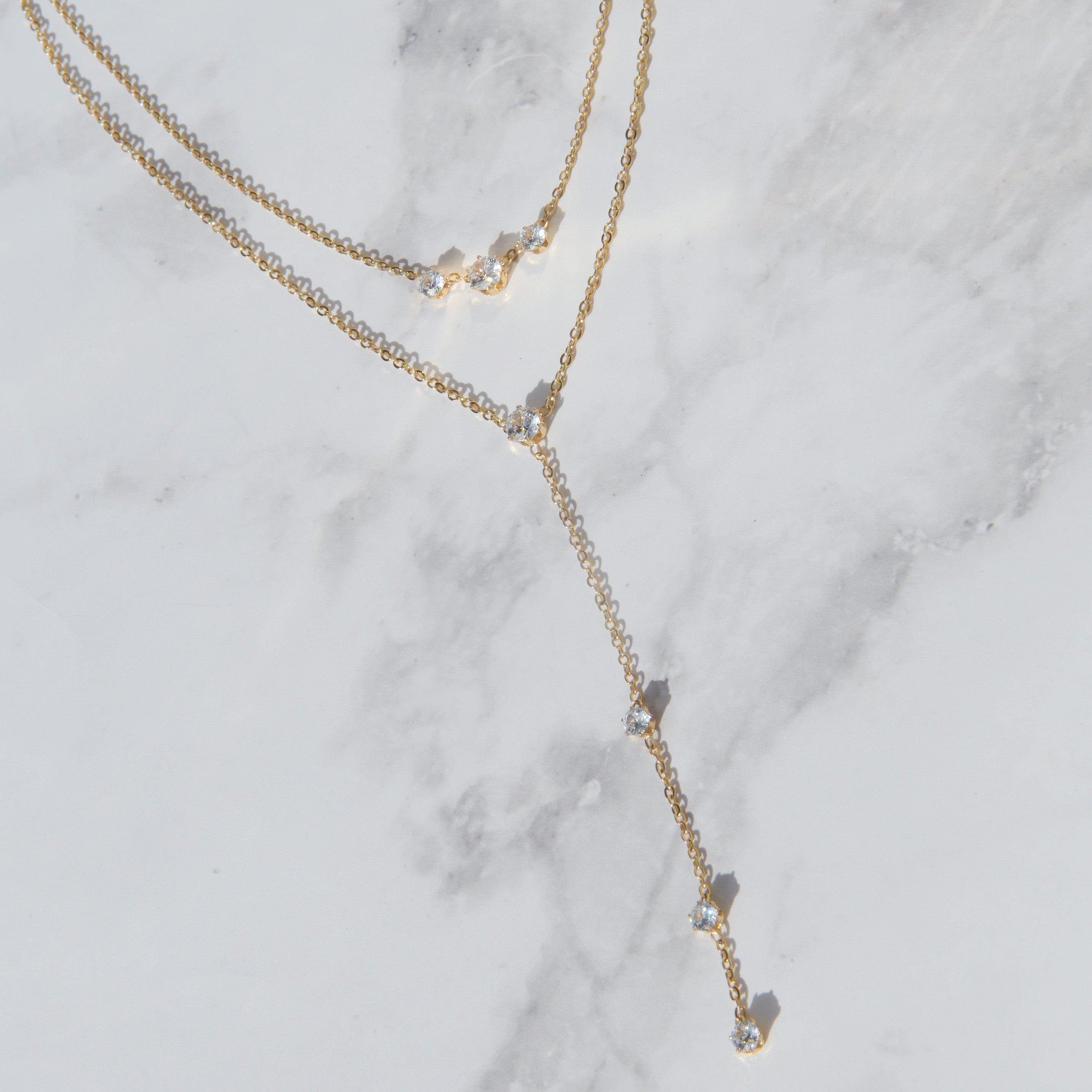 Destiny - 18k Gold Zirconia Necklace
