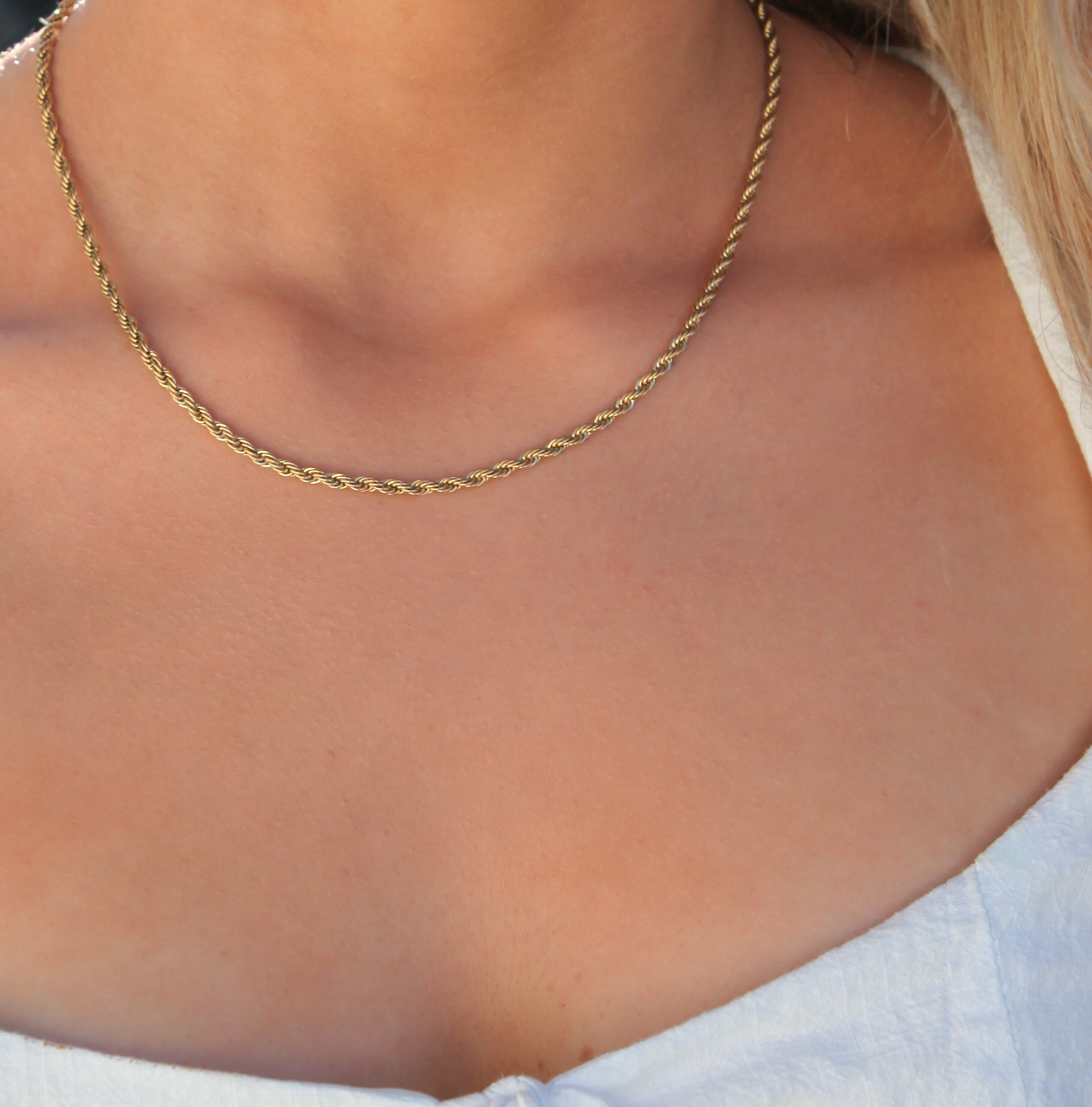 Jaydyn - 18k Gold Curl Chain Necklace
