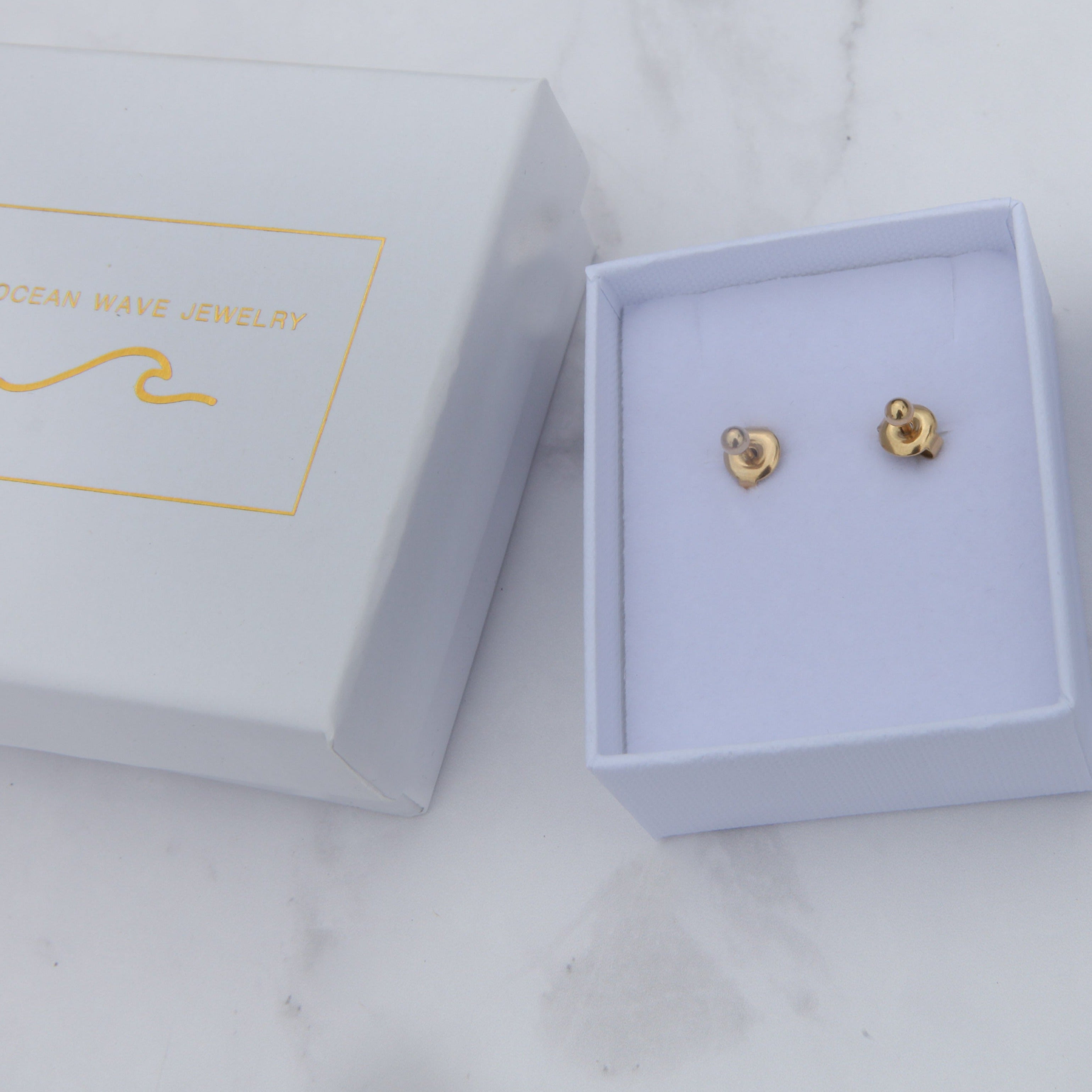 Round Studs - 18k Gold/Silver - Ocean Wave Jewelry