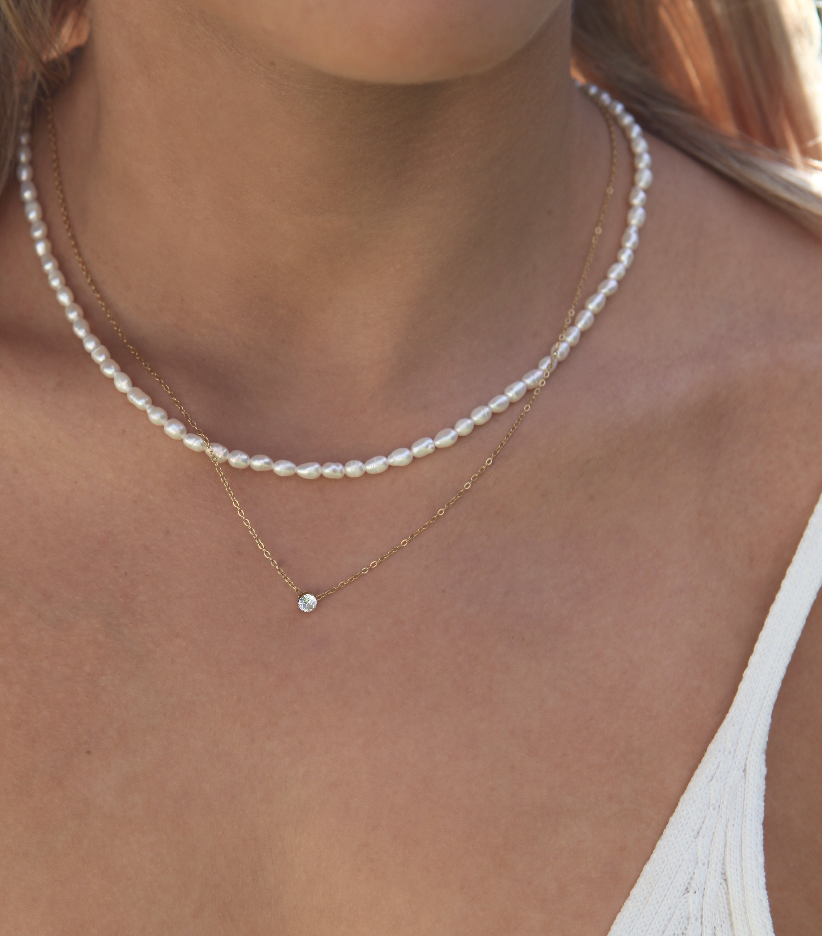 Freshwater Pearl Necklace 18k Gold
