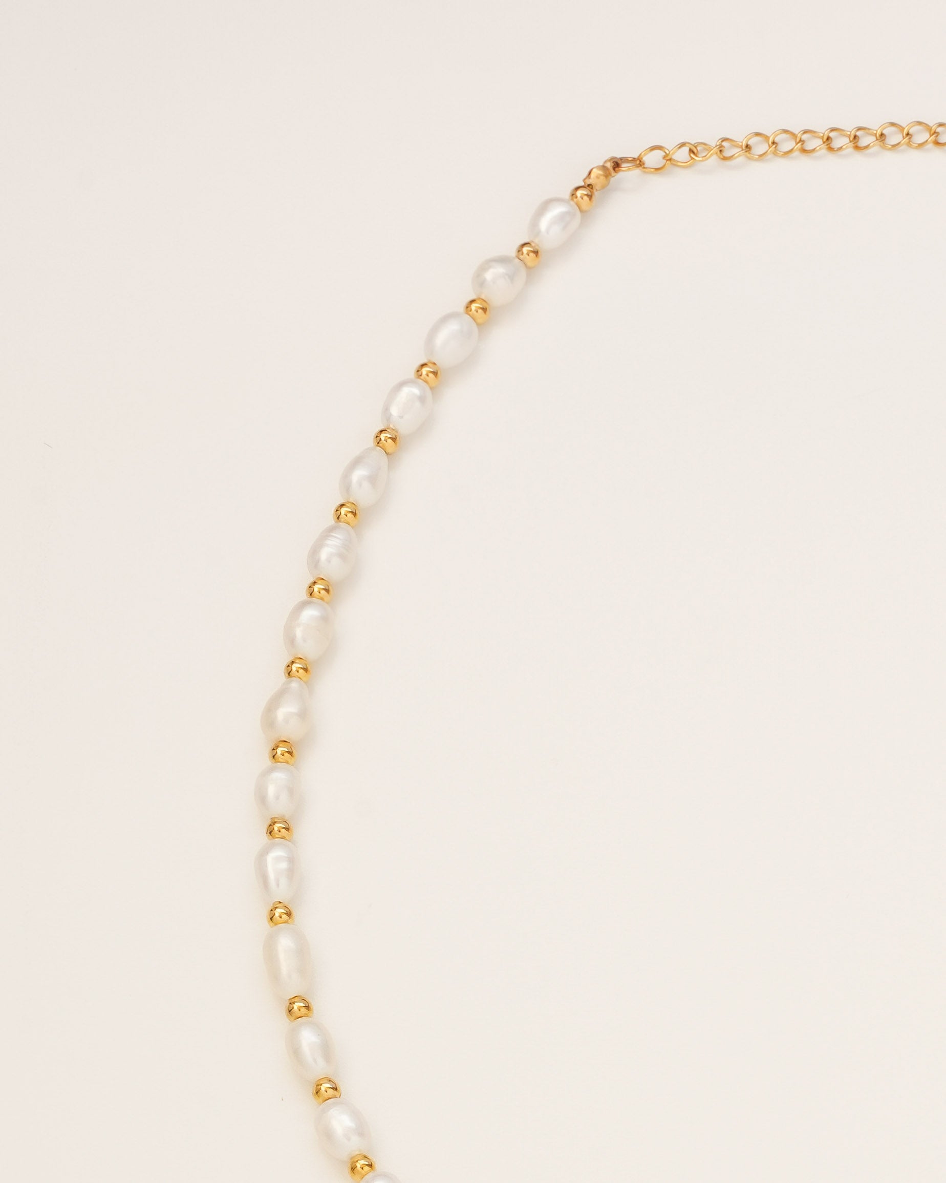 Paige - 18k Gold Freshwater Pearl Beaded Necklace