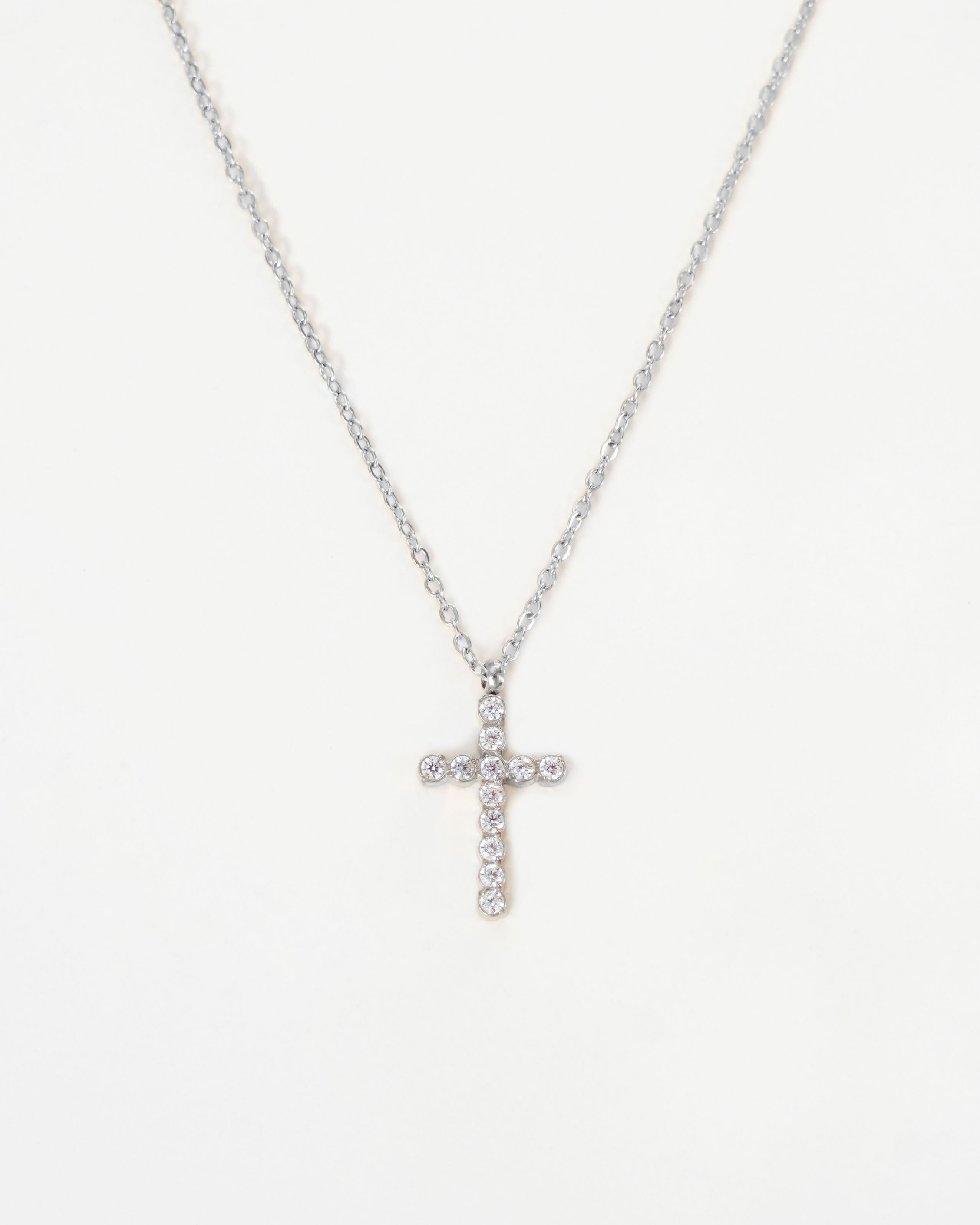 Cross - 18k Gold Zirconia Necklace