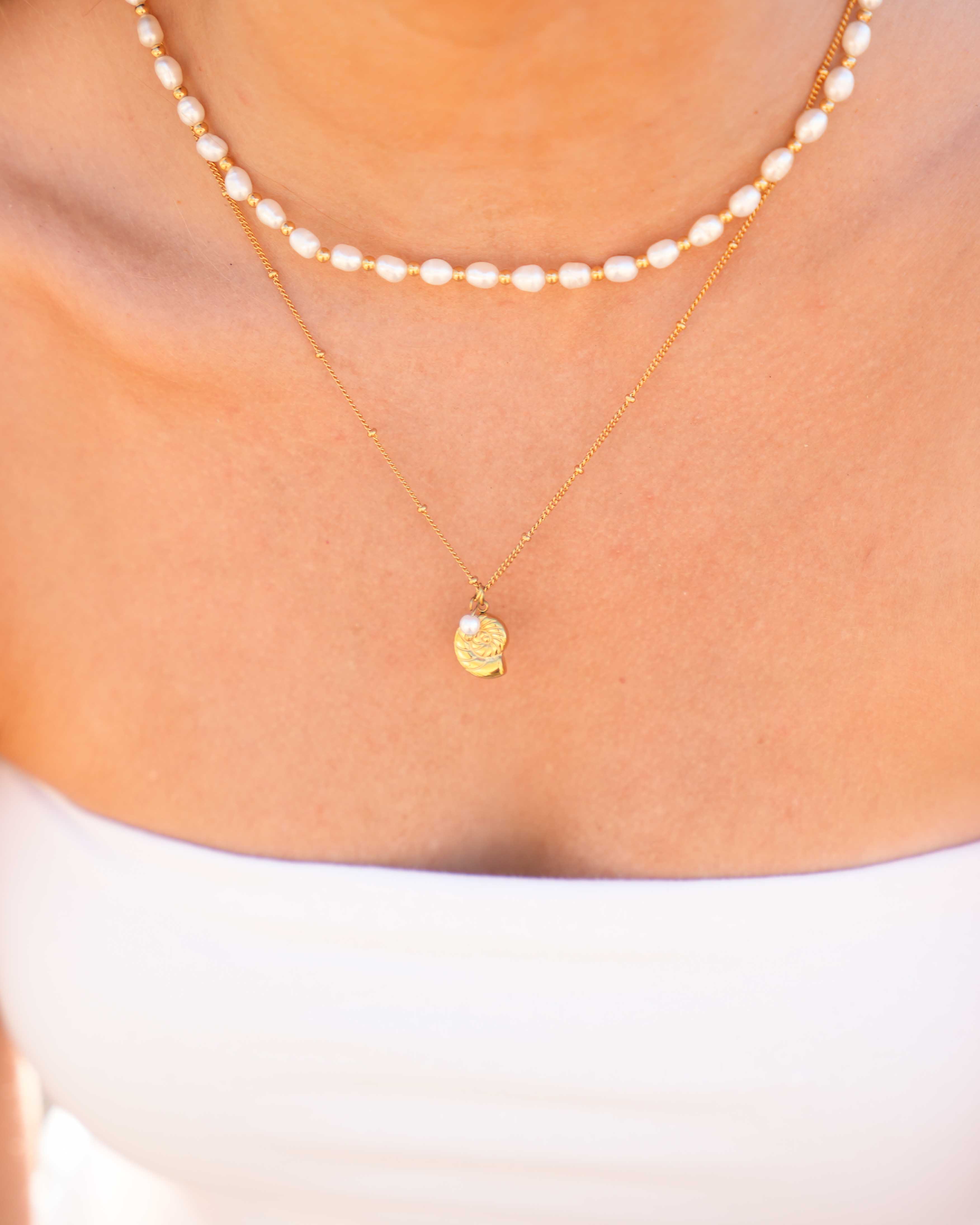 Baroque - Conch 18k Gold Necklace