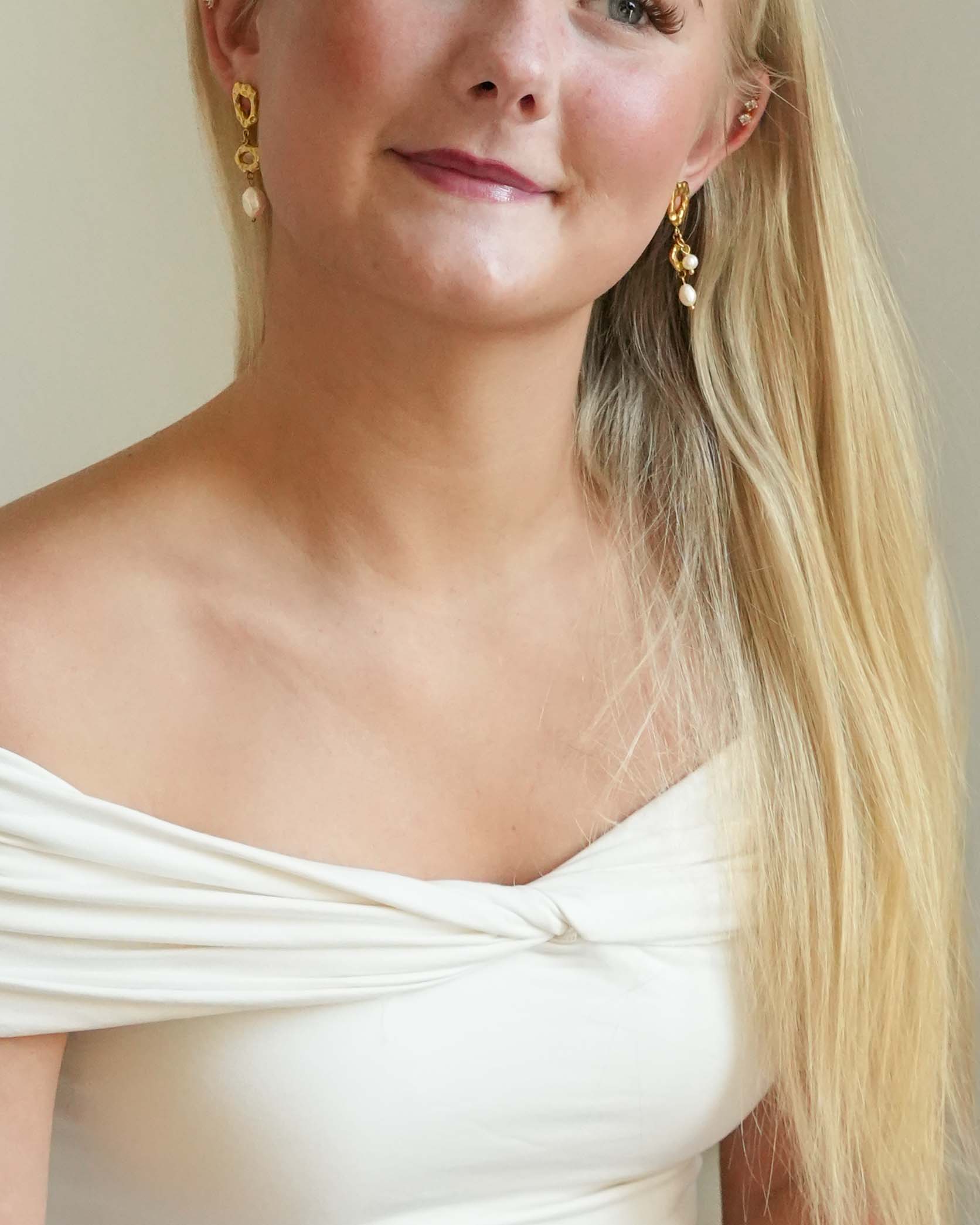 Everlace - 18k Gold Pearl Earrings