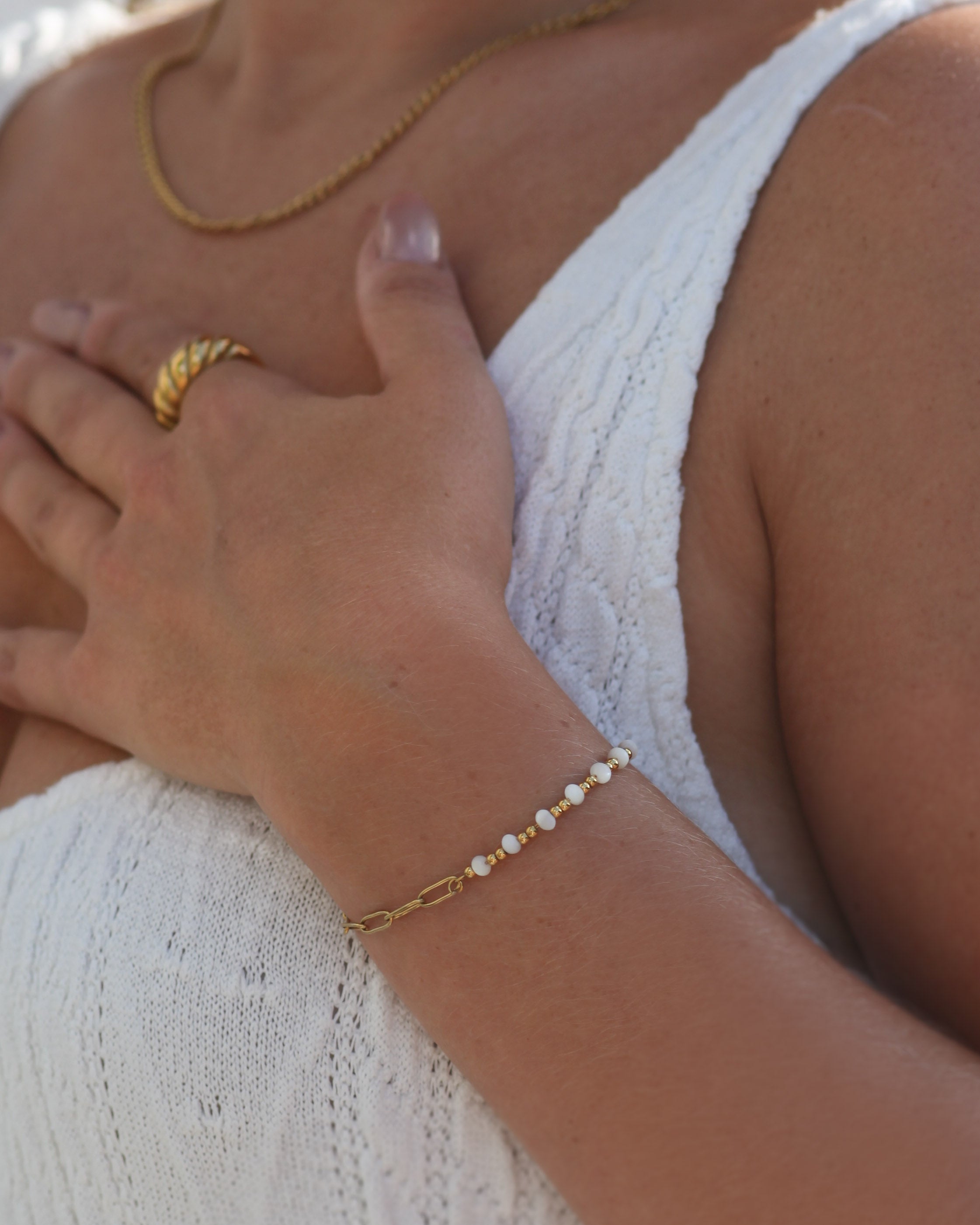 Amaya Pearl - 18k Gold Chain Bracelet