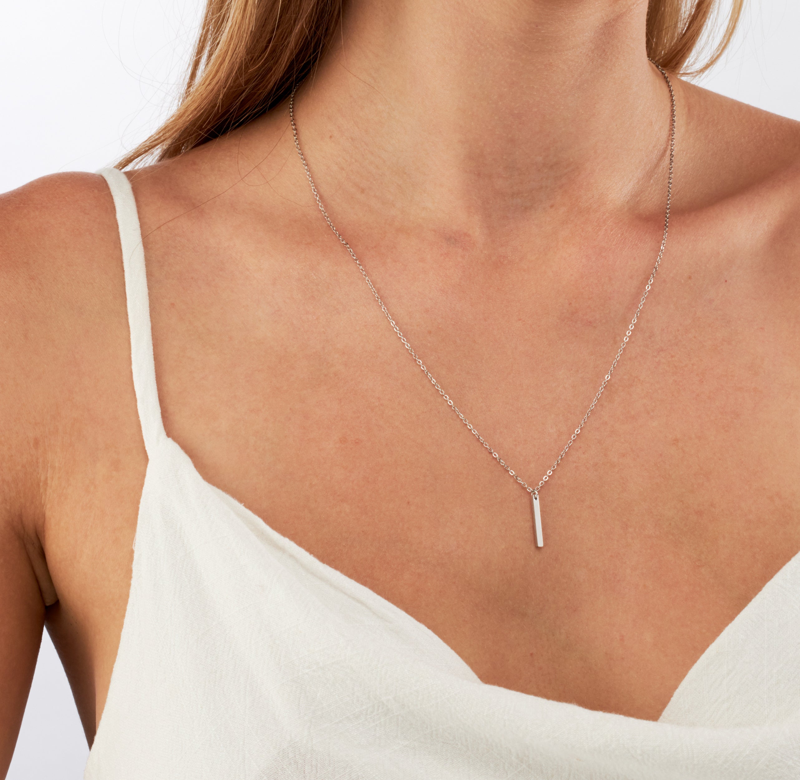 Peri - Silver Drop Necklace