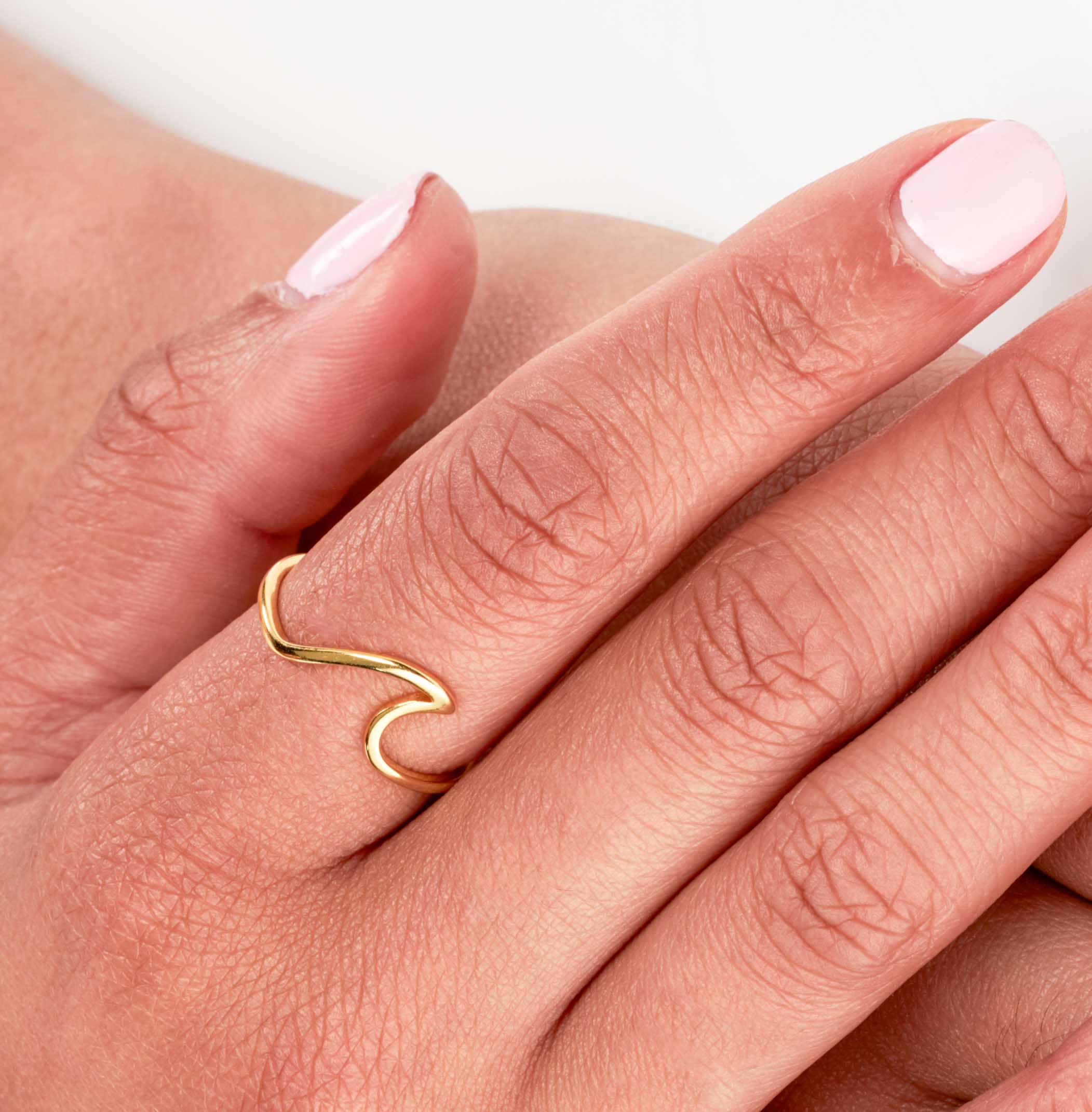 Ocean Wave Ring - 18k Gold plated stainless steel - Ocean Wave Jewelry