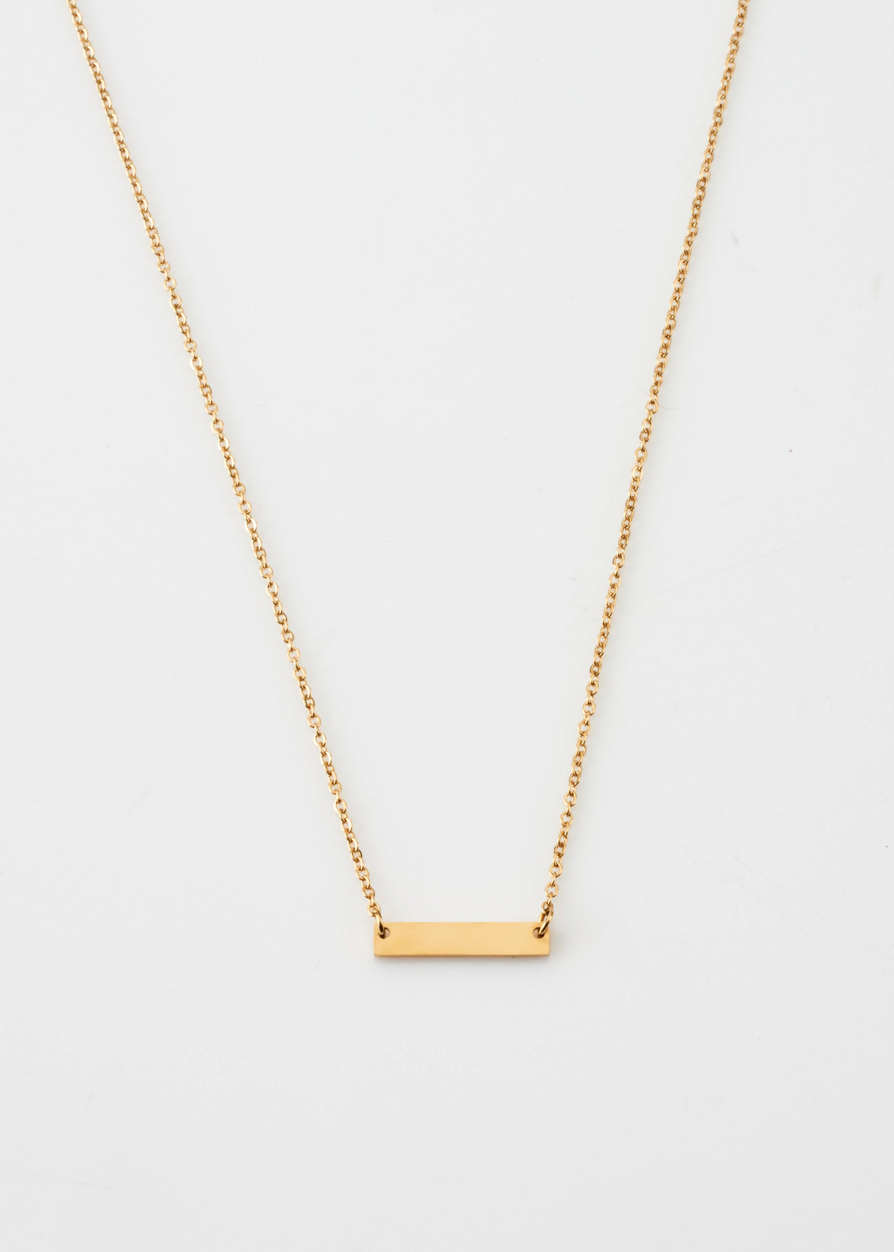 Saskia - 18k Gold Bar Necklace