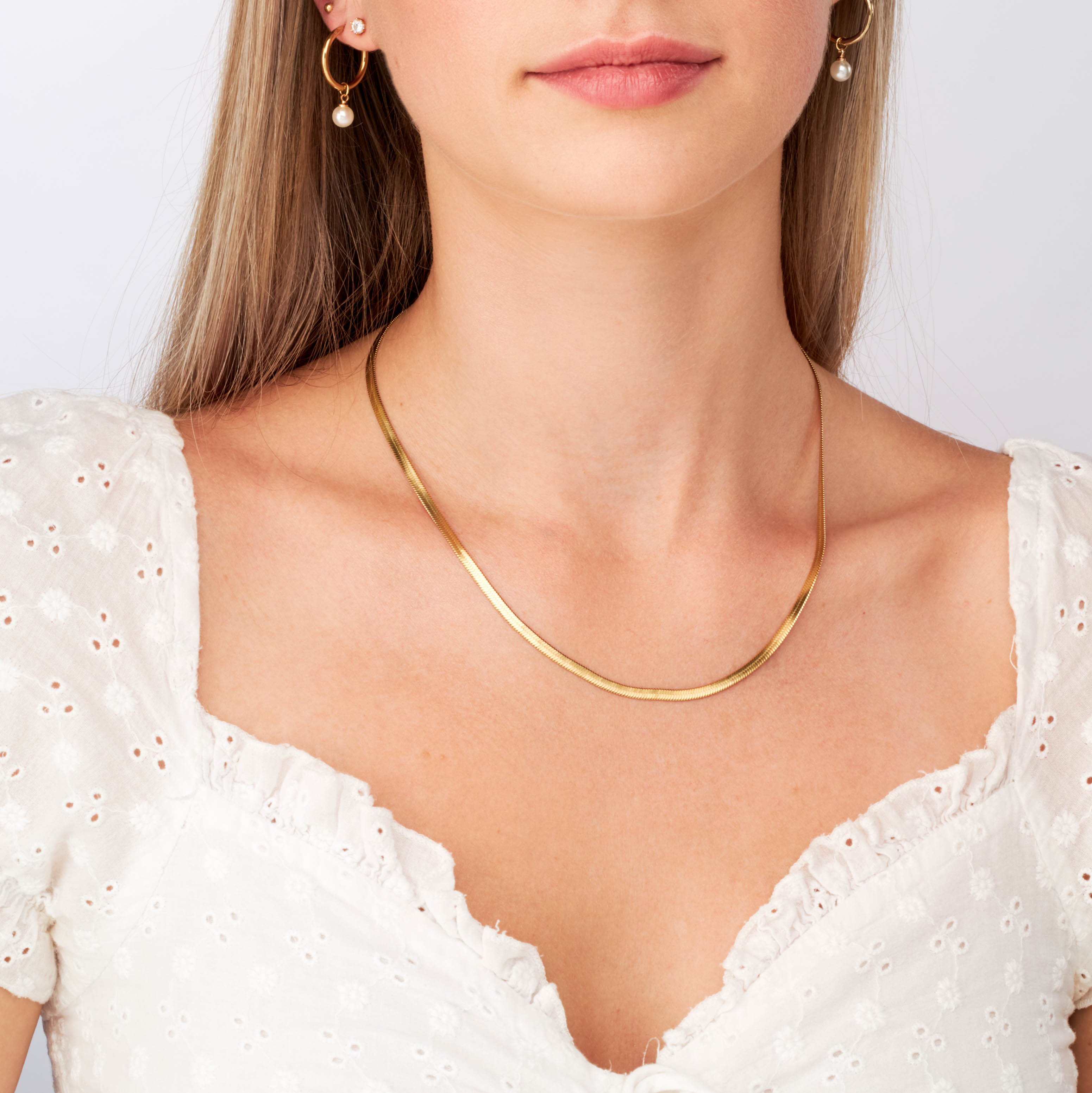 Alexis - 18k gold 3mm chain - Ocean Wave Jewelry