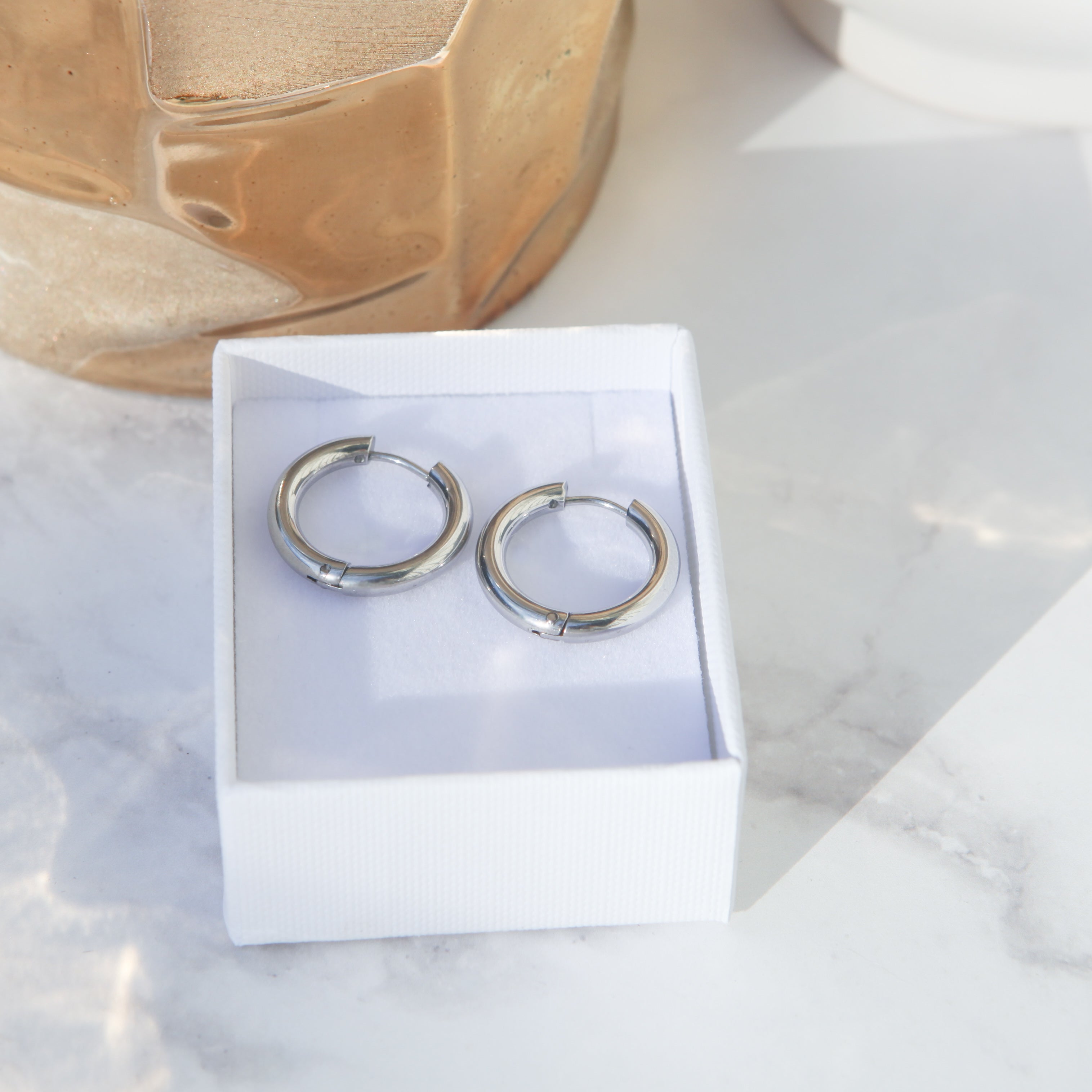 Signature Thick Hoops - Silver Earrings