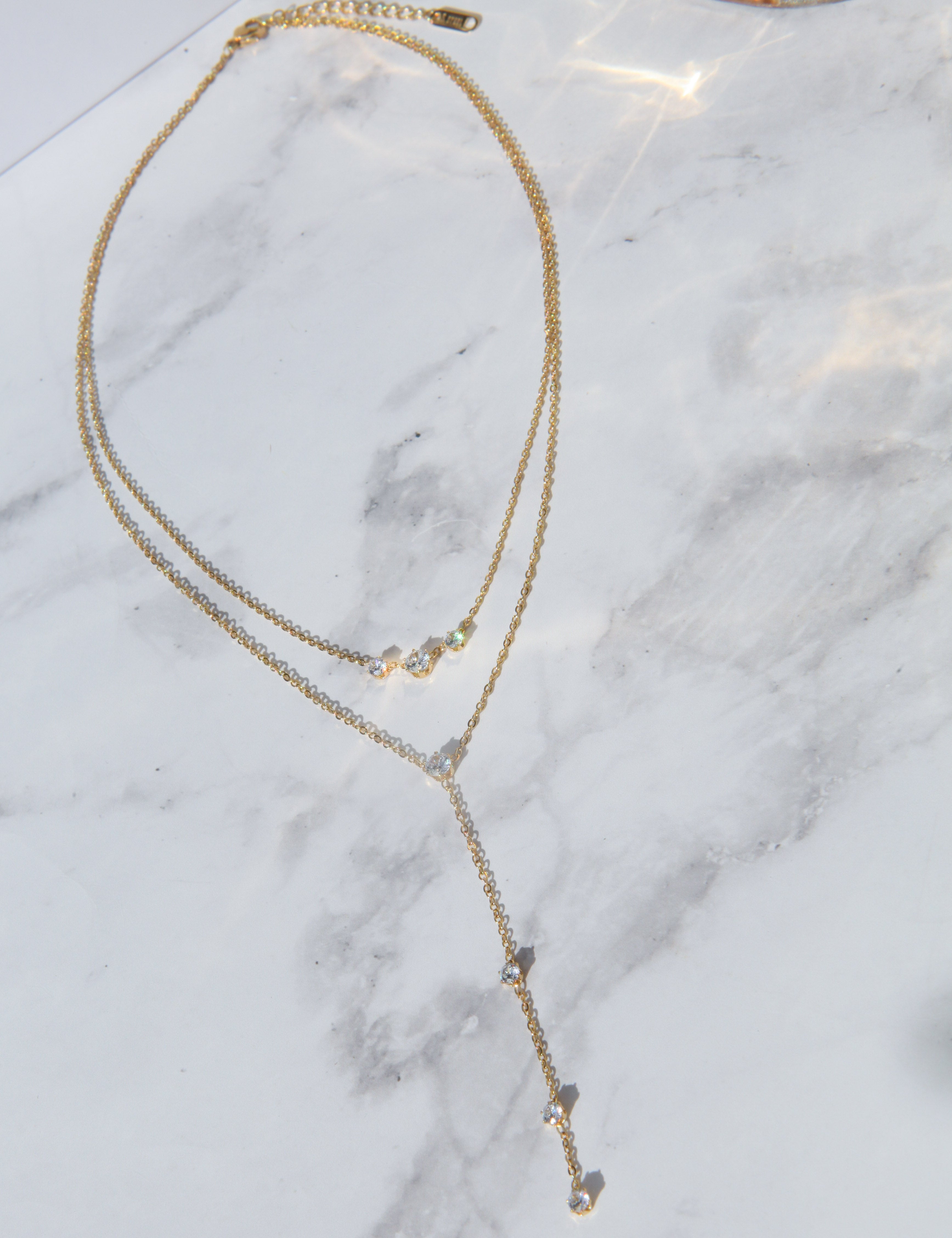 Destiny - 18k Gold Zirconia Necklace