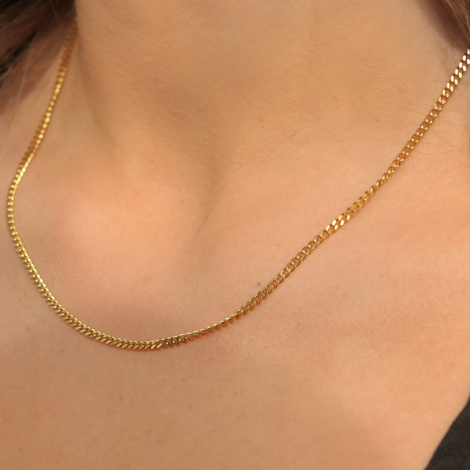 Harper - 18k Gold 2mm Cuban Chain Necklace
