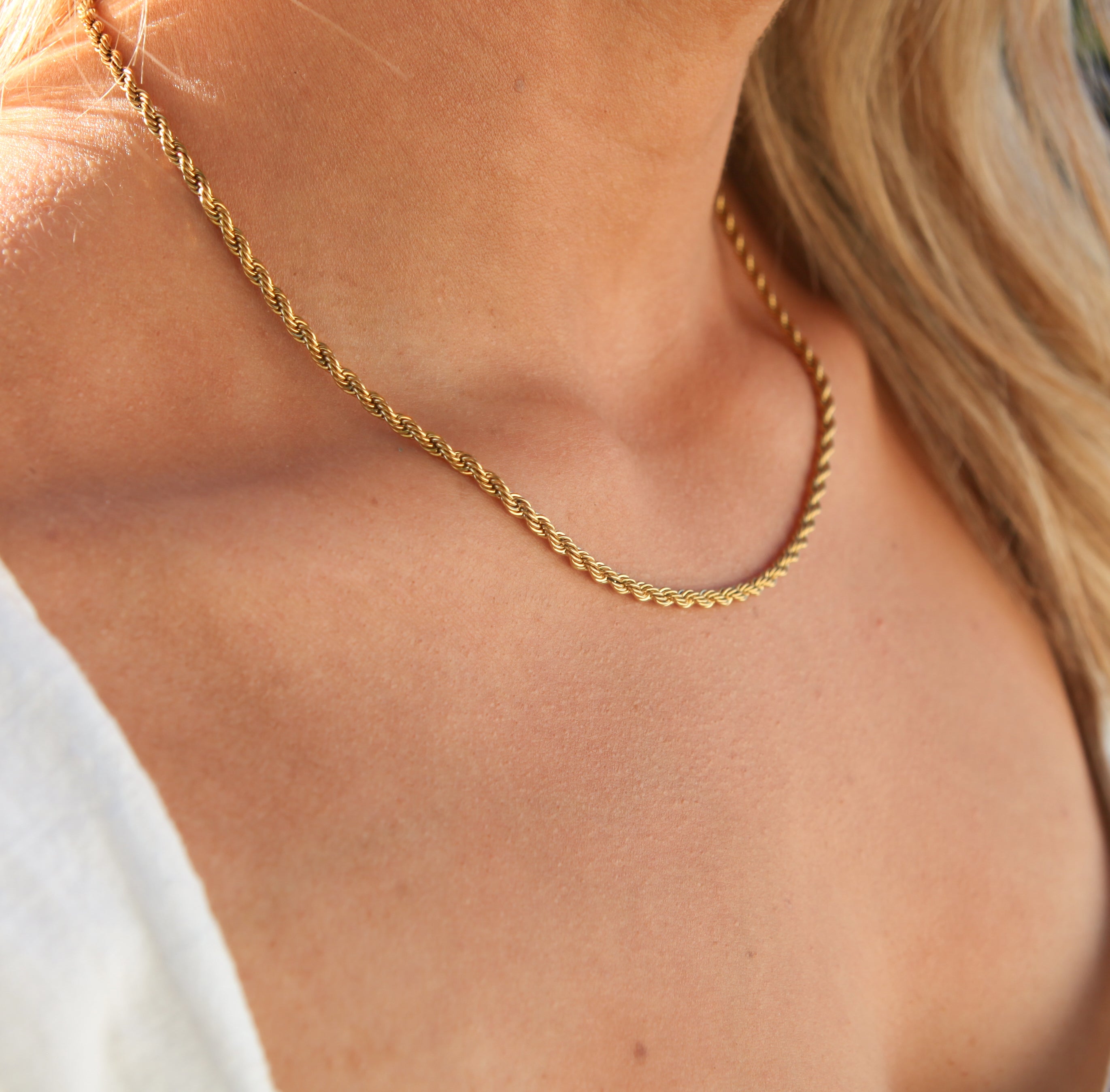 Jaydyn - 18k Gold Curl Chain Necklace