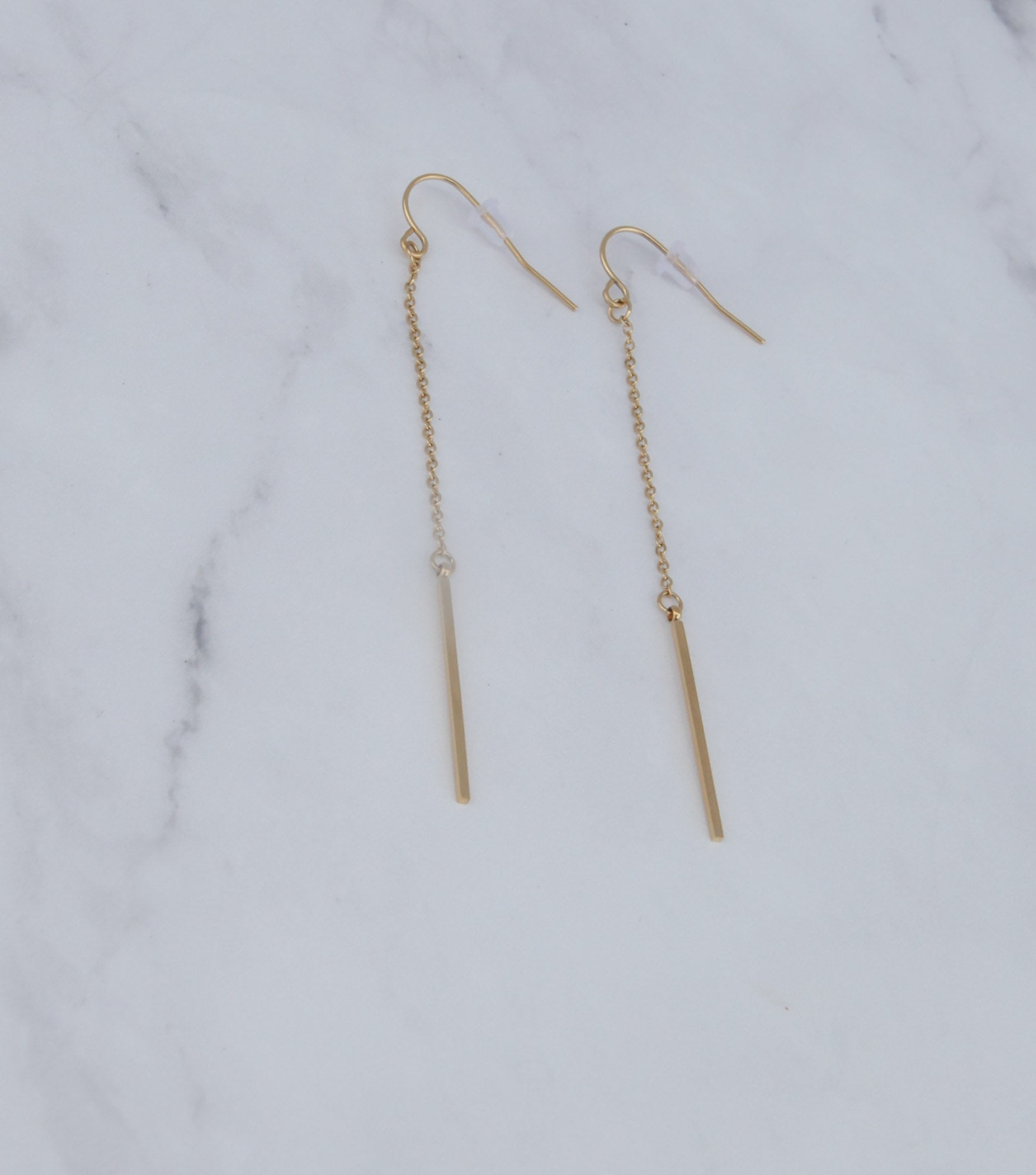 Ellie - Chain Drop Earrings (18k Gold/Silver) - Ocean Wave Jewelry