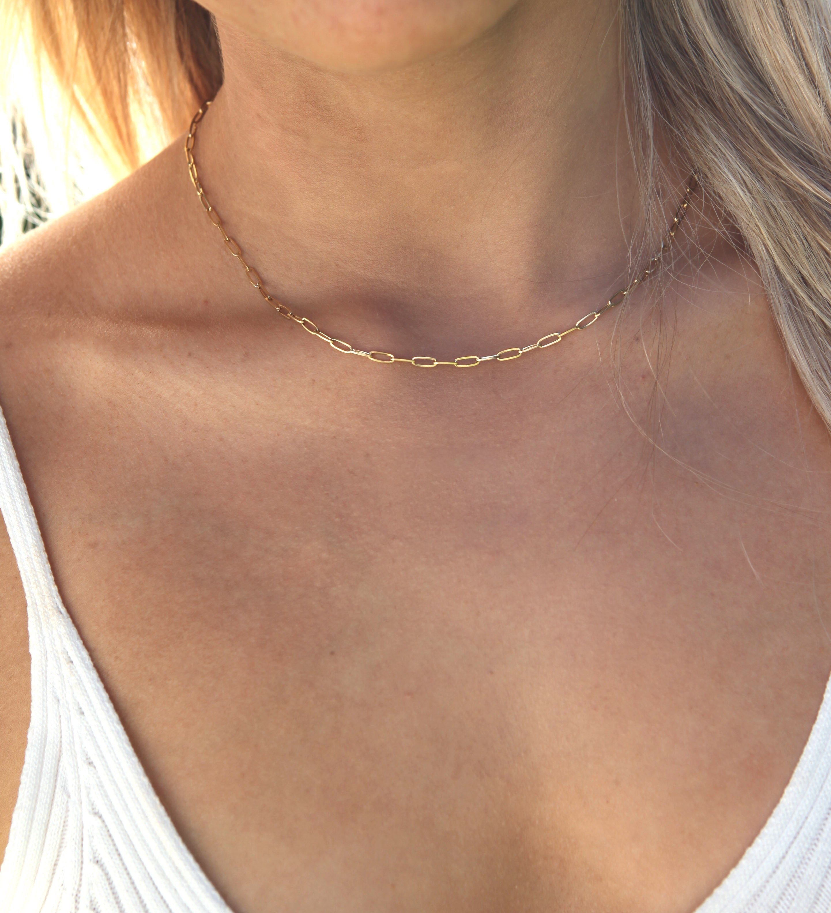 Hailey - 18k Gold Chain Link Necklace