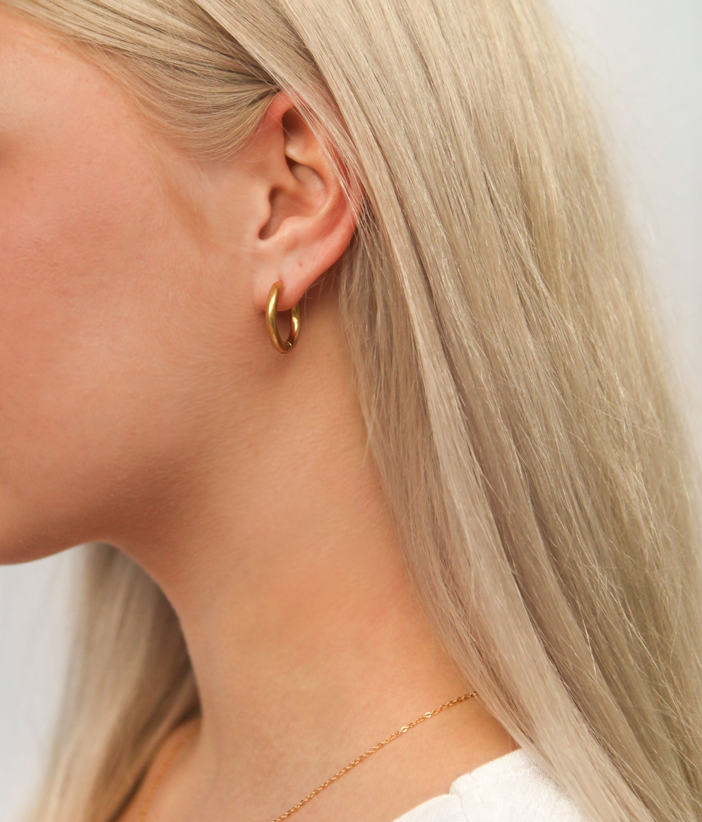 Signature Thick Hoops - Silver Earrings