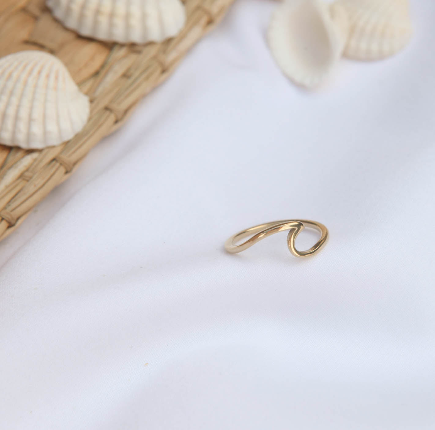 Ocean Wave Ring - 18k Gold plated stainless steel - Ocean Wave Jewelry